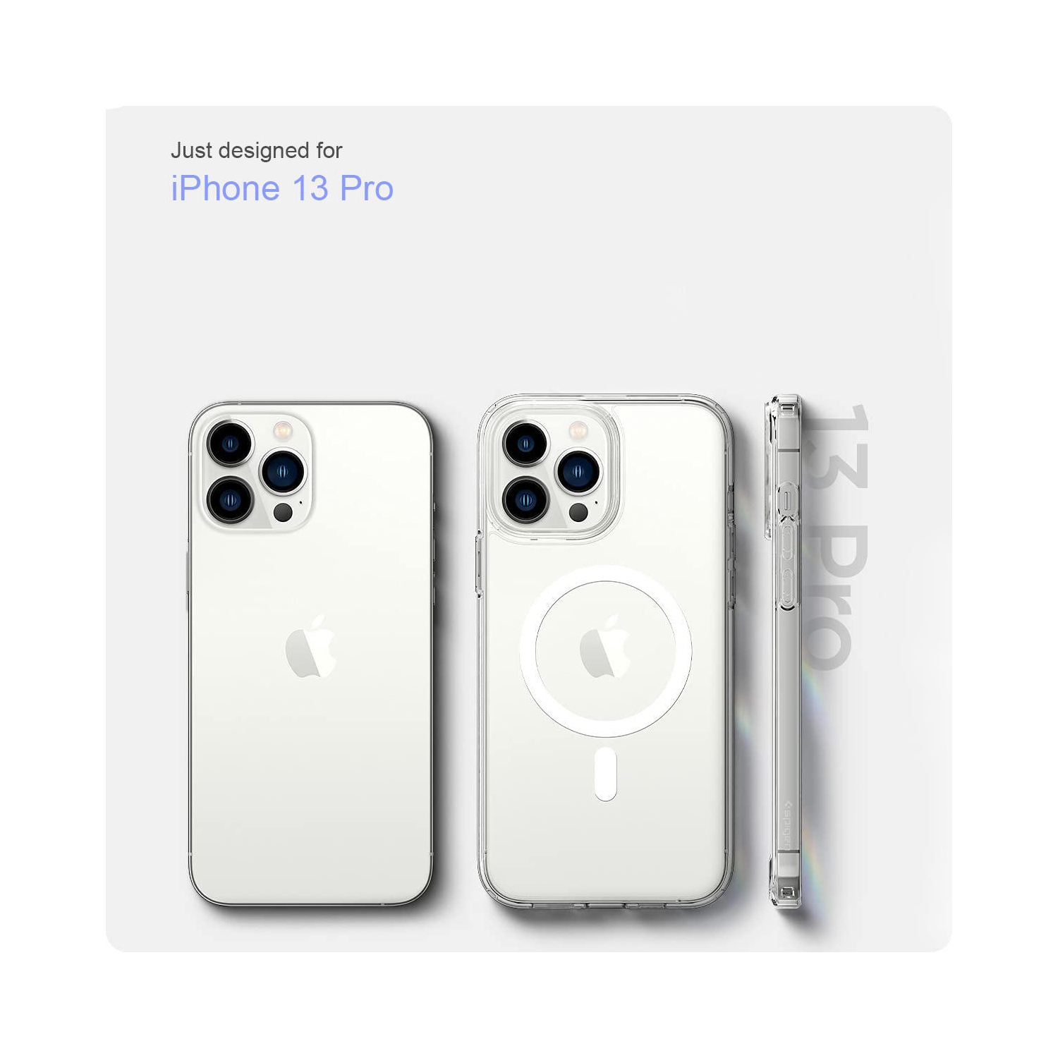 Lucency Transparent Phone Case Compatible with Magsafe Charger for iPhone 13 Pro 6.1” 2021 ,without turning yellow color, anti fingerprints,