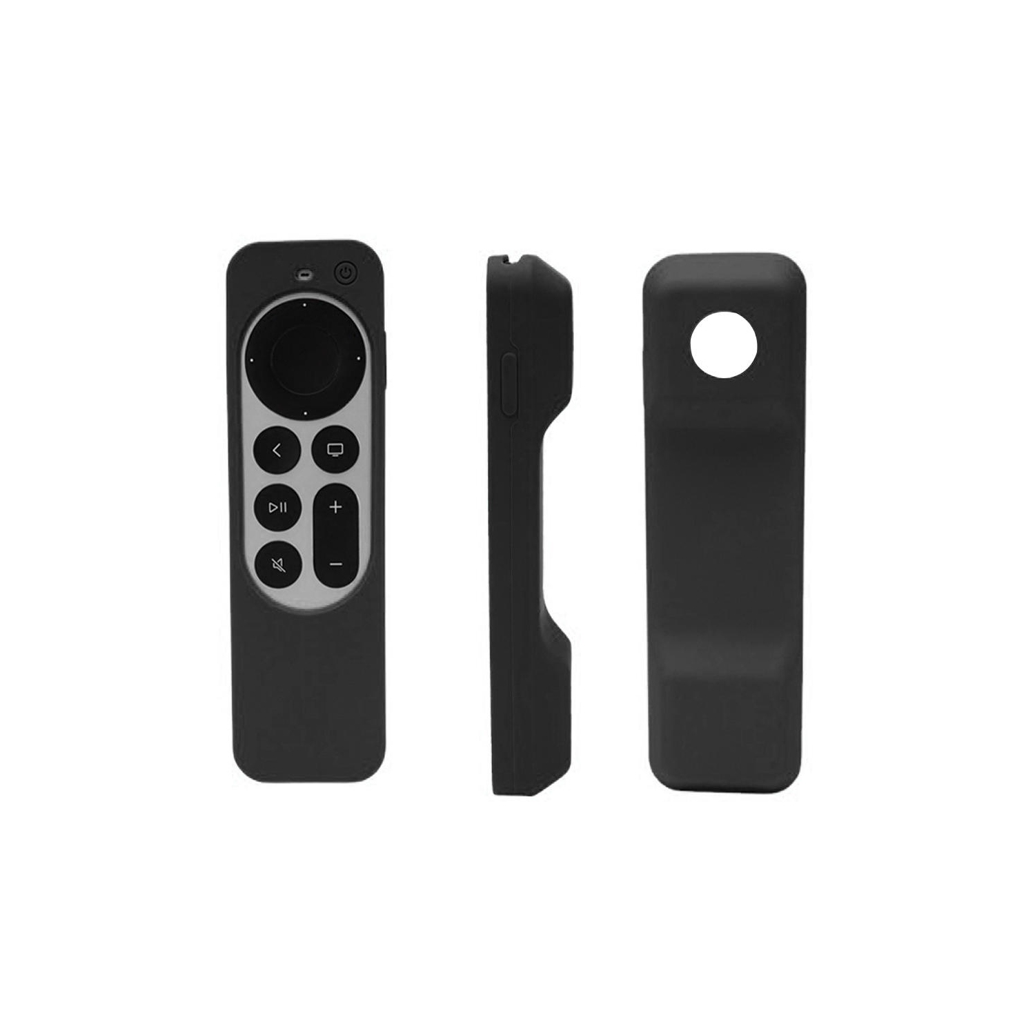 Étui en silicone pour télécommande et boîtier de téléviseur pour Apple TV 4K/Apple TV HD, noir