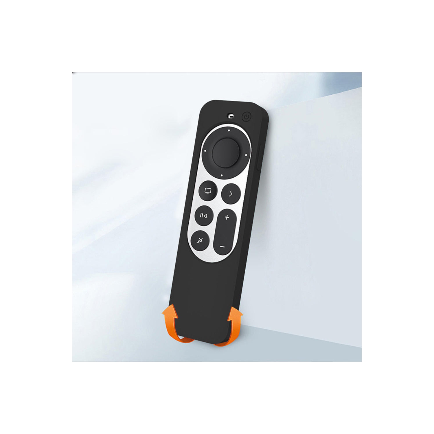 Étui en silicone pour télécommande et boîtier de téléviseur pour Apple TV 4K/Apple TV HD, noir