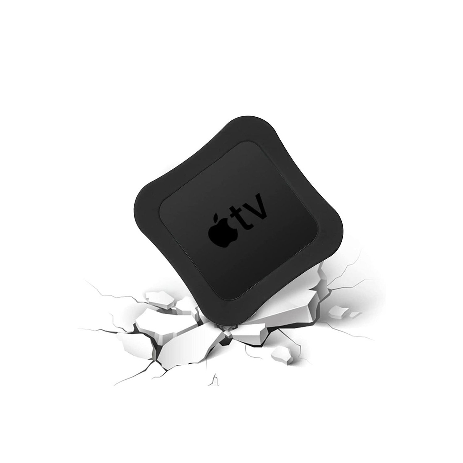 Étui en silicone pour télécommande et boîtier de téléviseur pour Apple TV 4K/Apple TV HD, noir