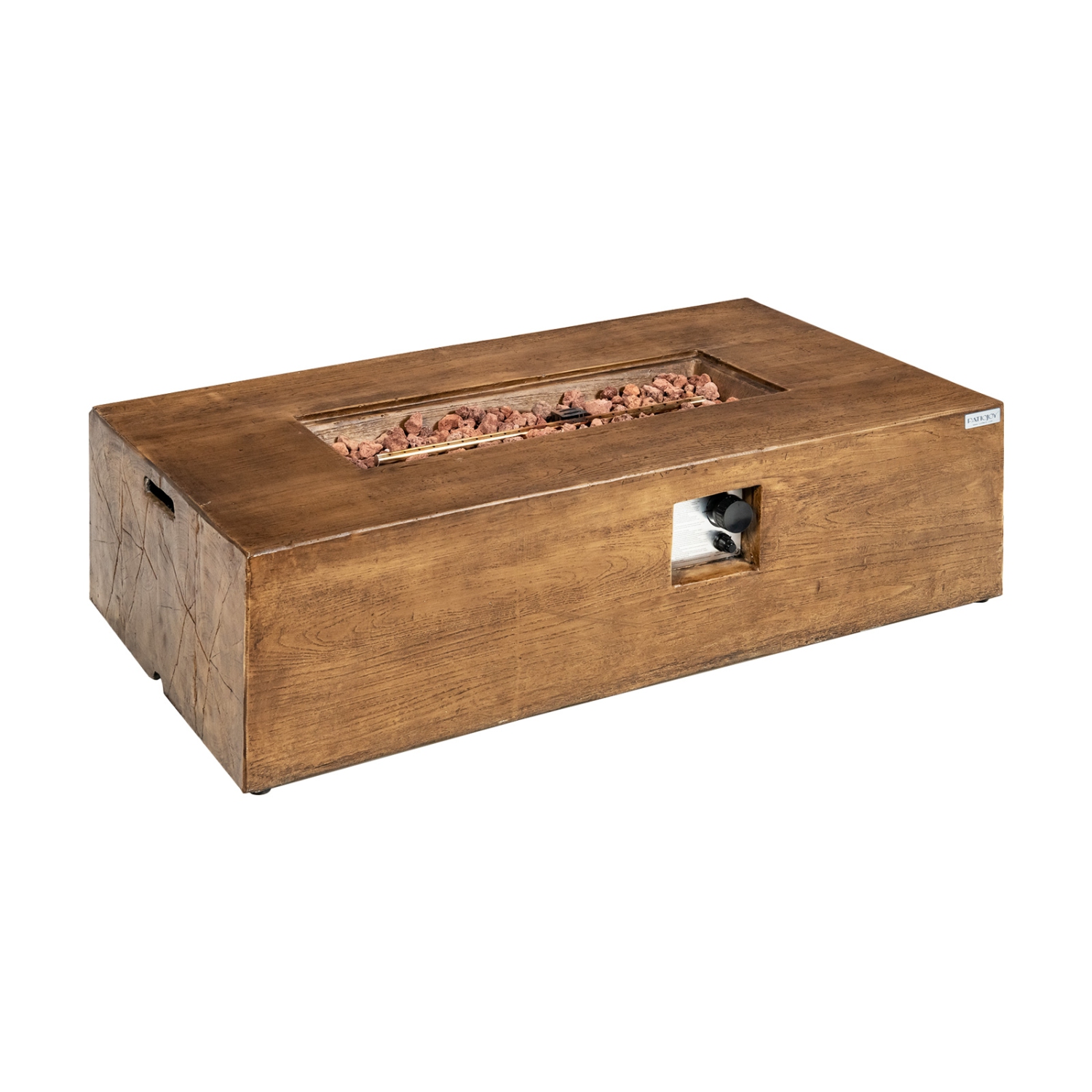 Patiojoy 48" Fire Pit Table Rectangular 50,000 BTU Propane Gas Fire Pit w/Cover for Courtyard Balcony Garden