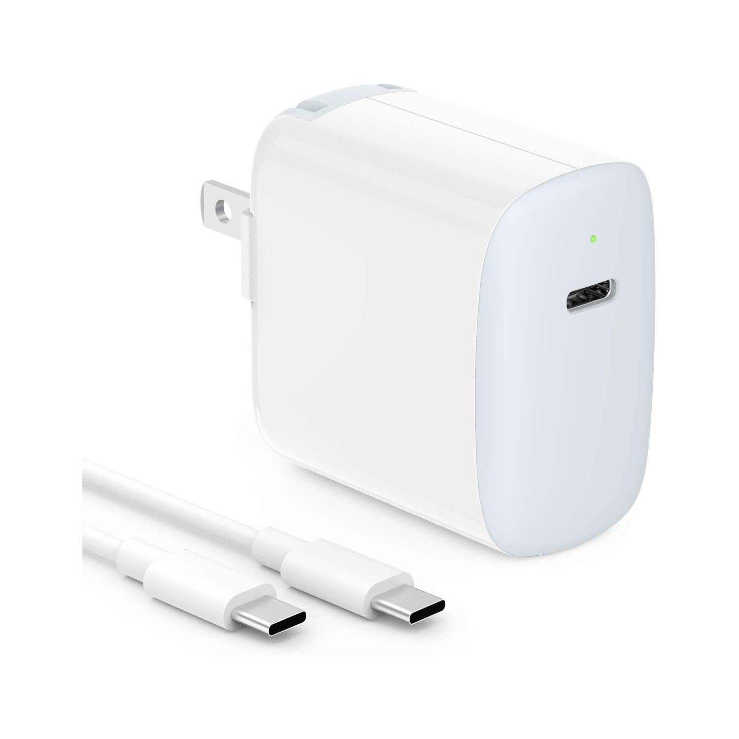For Apple Ipads, macbooks - 20W USB C Fast Charger + 6.6ft USB C to C Charging Cord (Combo) - Compatible with Ipad Air & Pro models| Air 4, Ipad 12.9 & 11 inch models