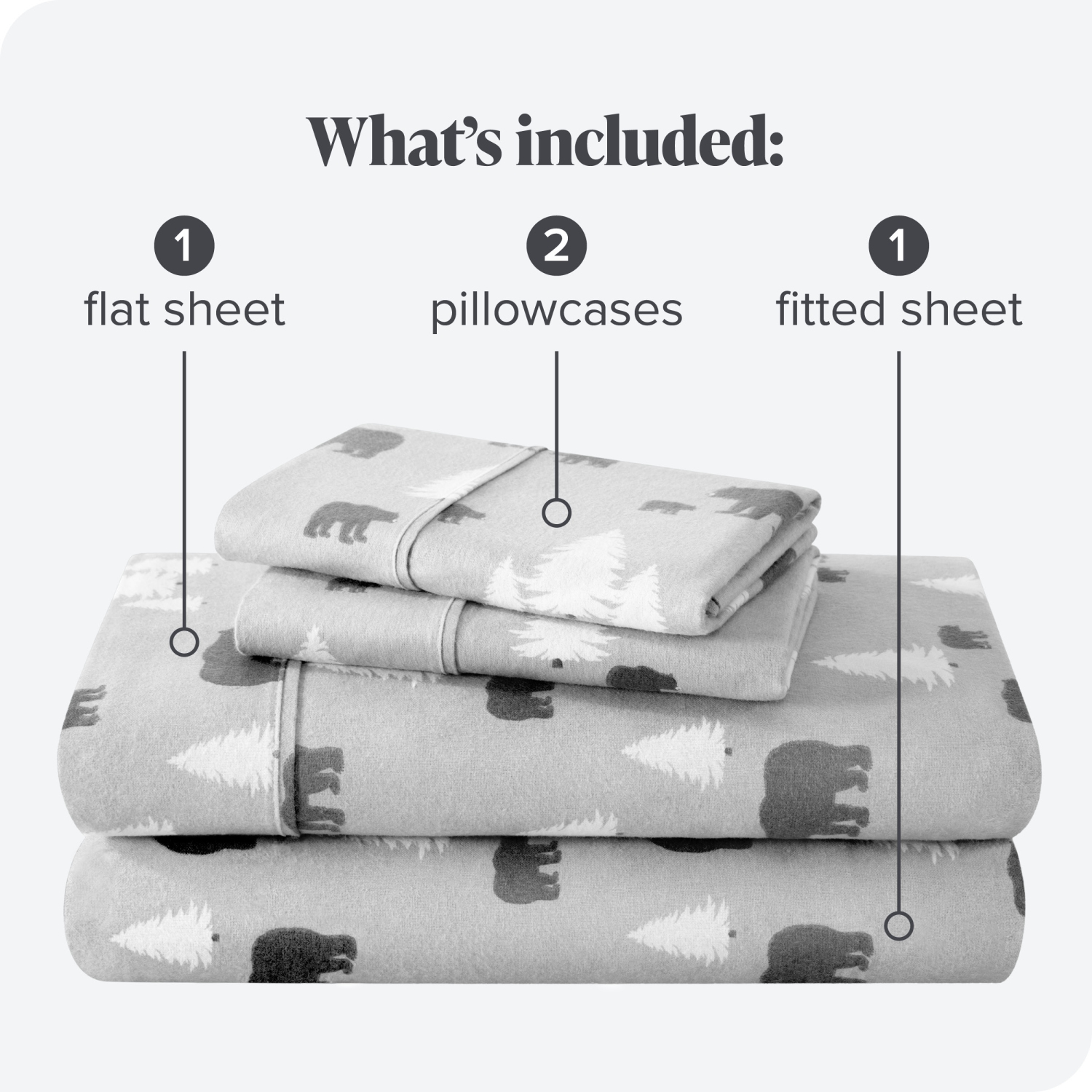 Bare Home Flannel Sheet Set 100% Cotton, Velvety Soft Heavyweight - Double Brushed Flannel - Deep Pocket