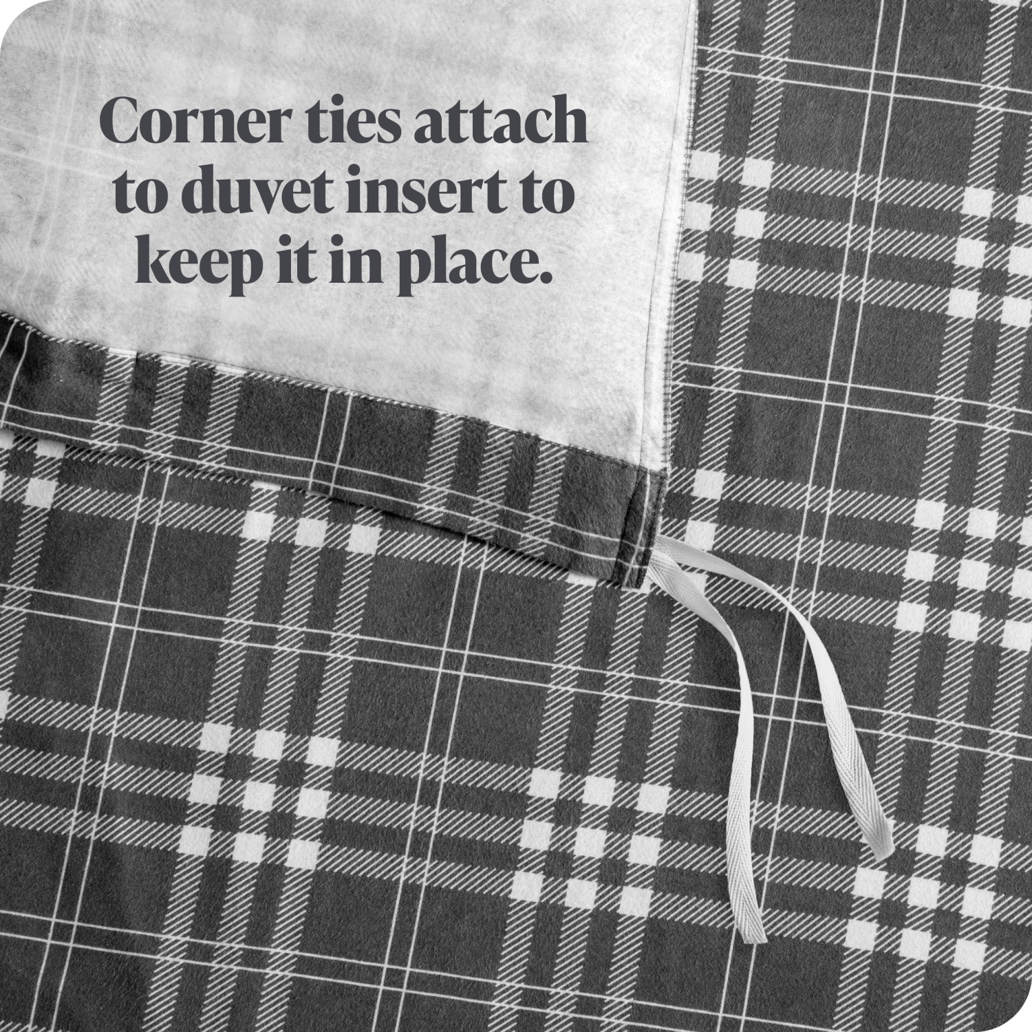 Ensemble housse de couette et couvre-oreiller en flanelle Bare Home - 100 % coton, velouté, tissu épais, double, flanelle brossé