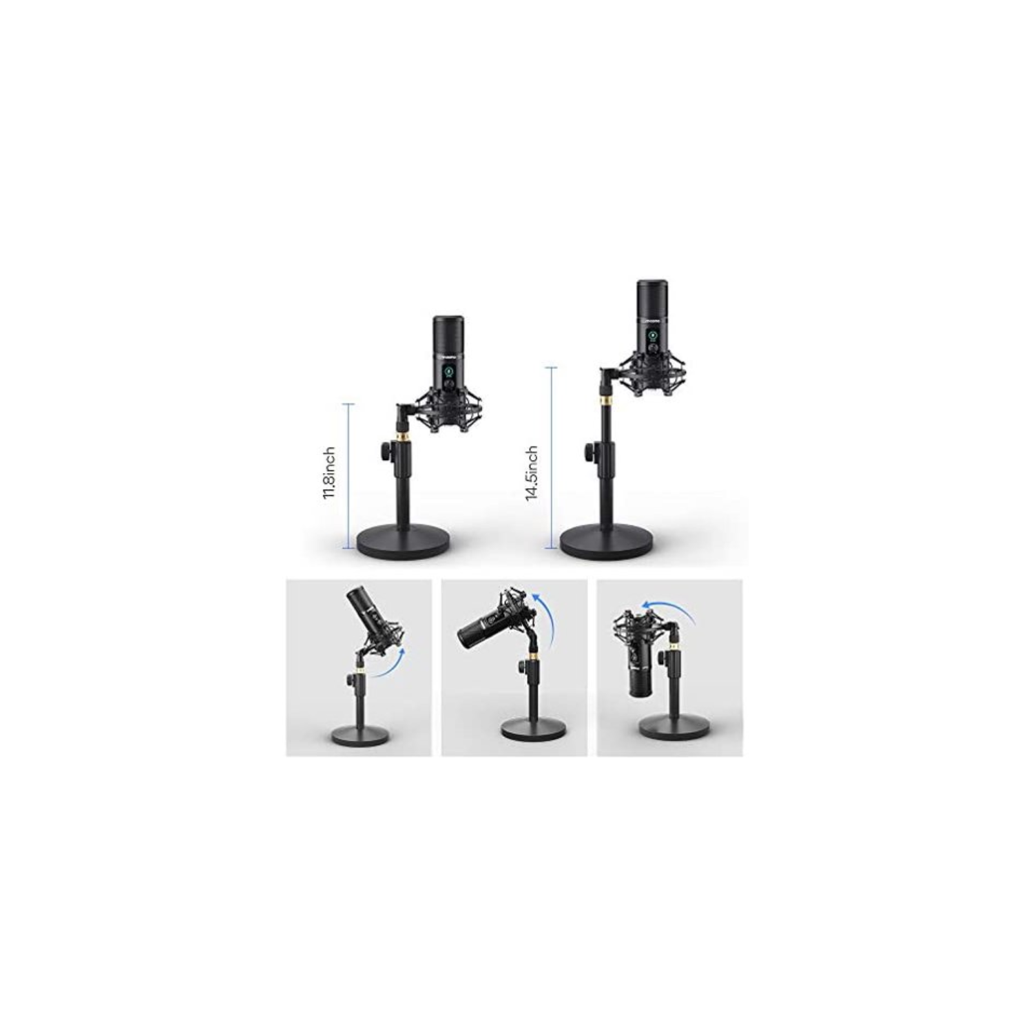 Professional USB Condenser Microphone with Stand MAONO AU-PM421 - Black