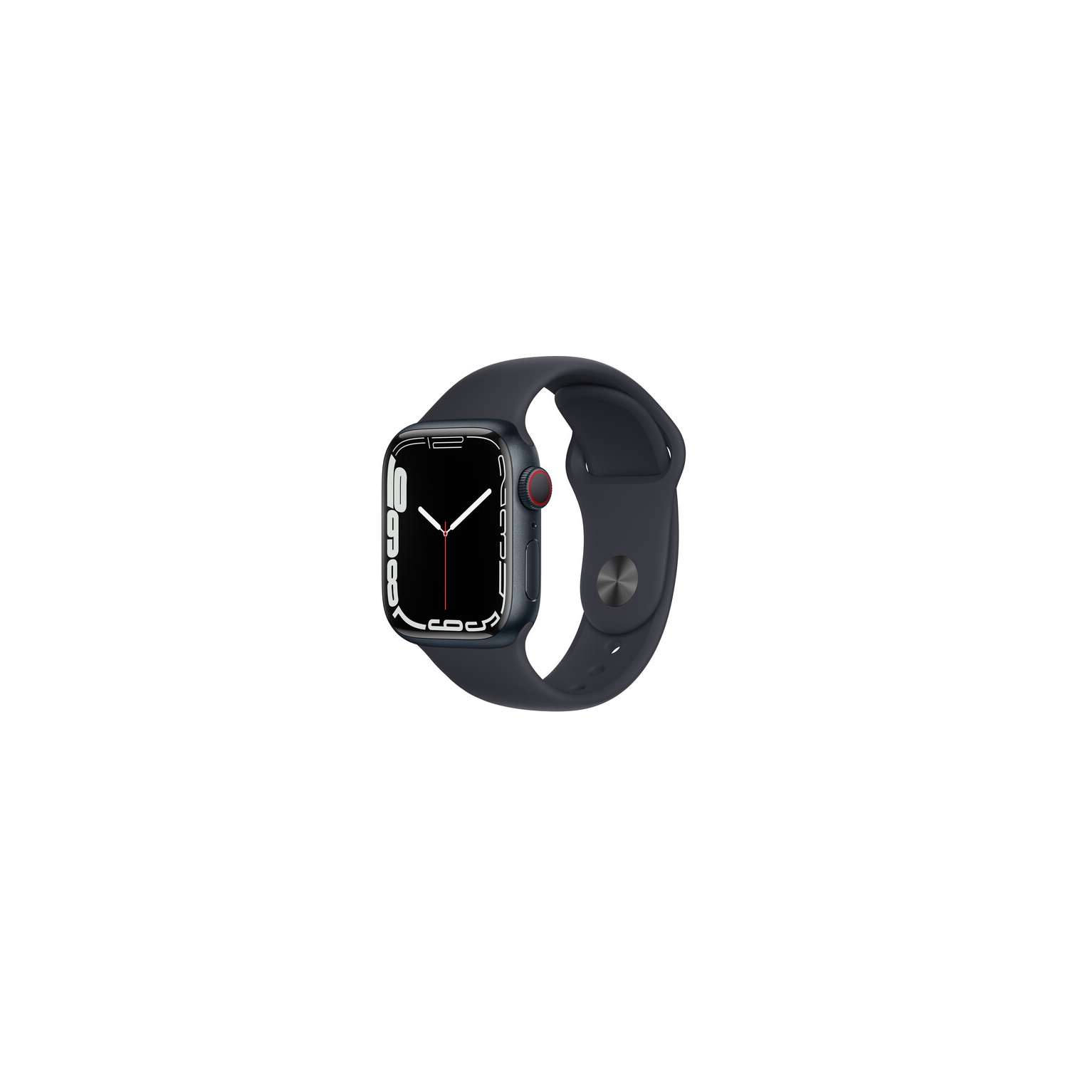Apple Watch Series 7 GPS, 41mm Midnight Aluminum Case with Midnight Sport Band - Regular