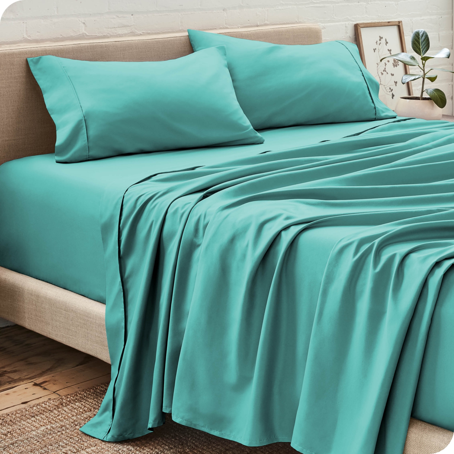 Bare Home Sheet Set - Premium 1800 Ultra-Soft Microfiber - Double Brushed - Hypoallergenic - Wrinkle Resistant