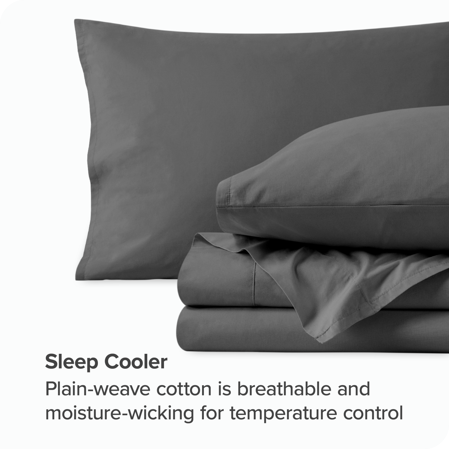 Bare Home 100% Organic Cotton Sheet Set - Crisp Percale Weave - Lightweight & Breathable