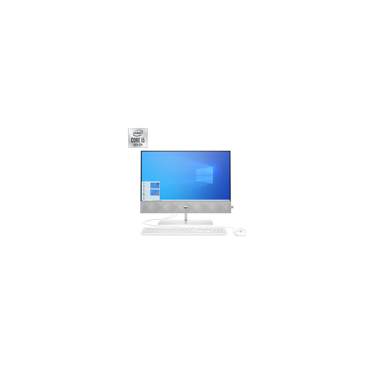 HP Pavilion 24" All-in-One Desktop - White (Intel i5-10400T/512GB SSD/12GB RAM/Windows 10) - English - Open Box