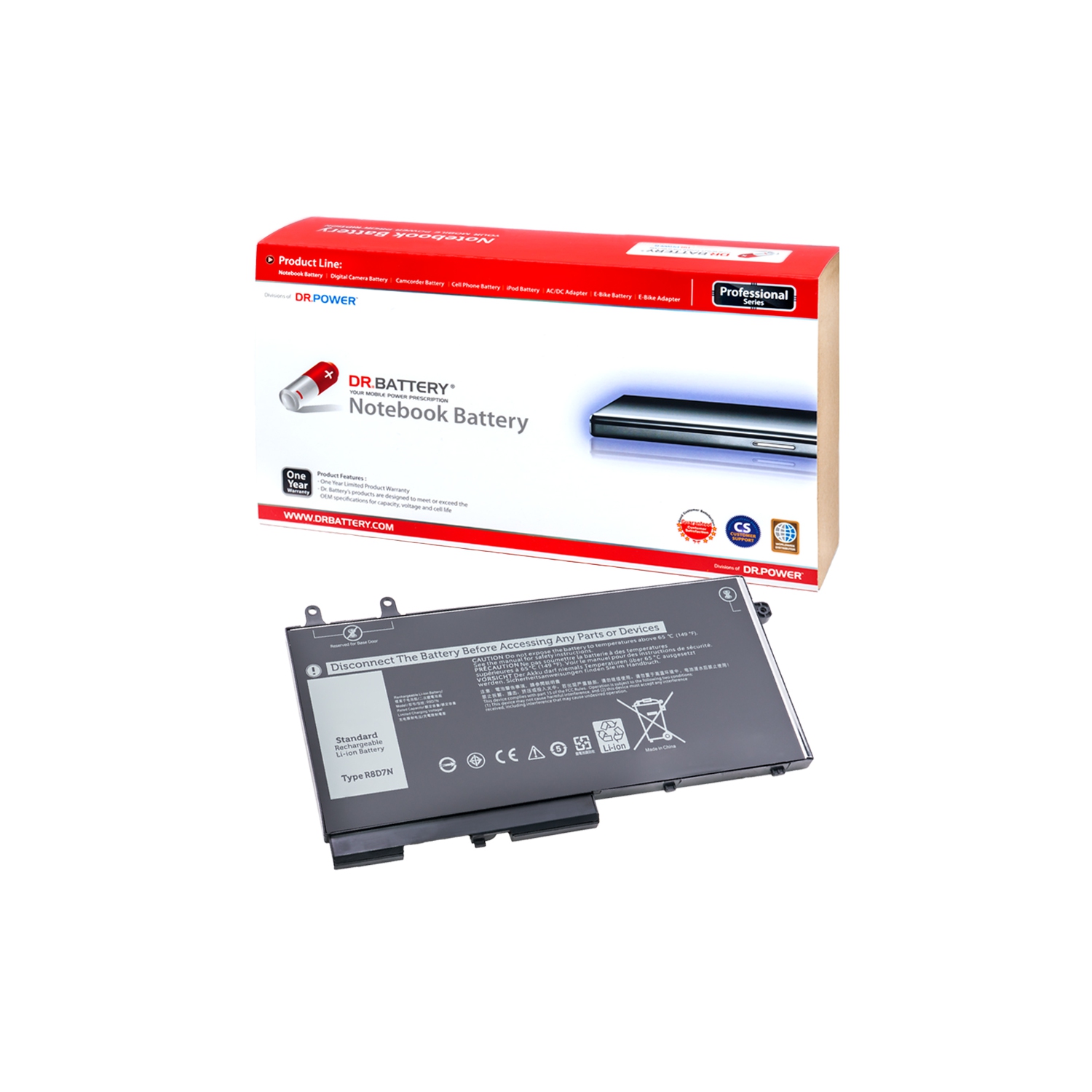 DR. BATTERY - Replacement for Dell Inspiron 7591 2-in-1 / 0R8D7N / 49HG8