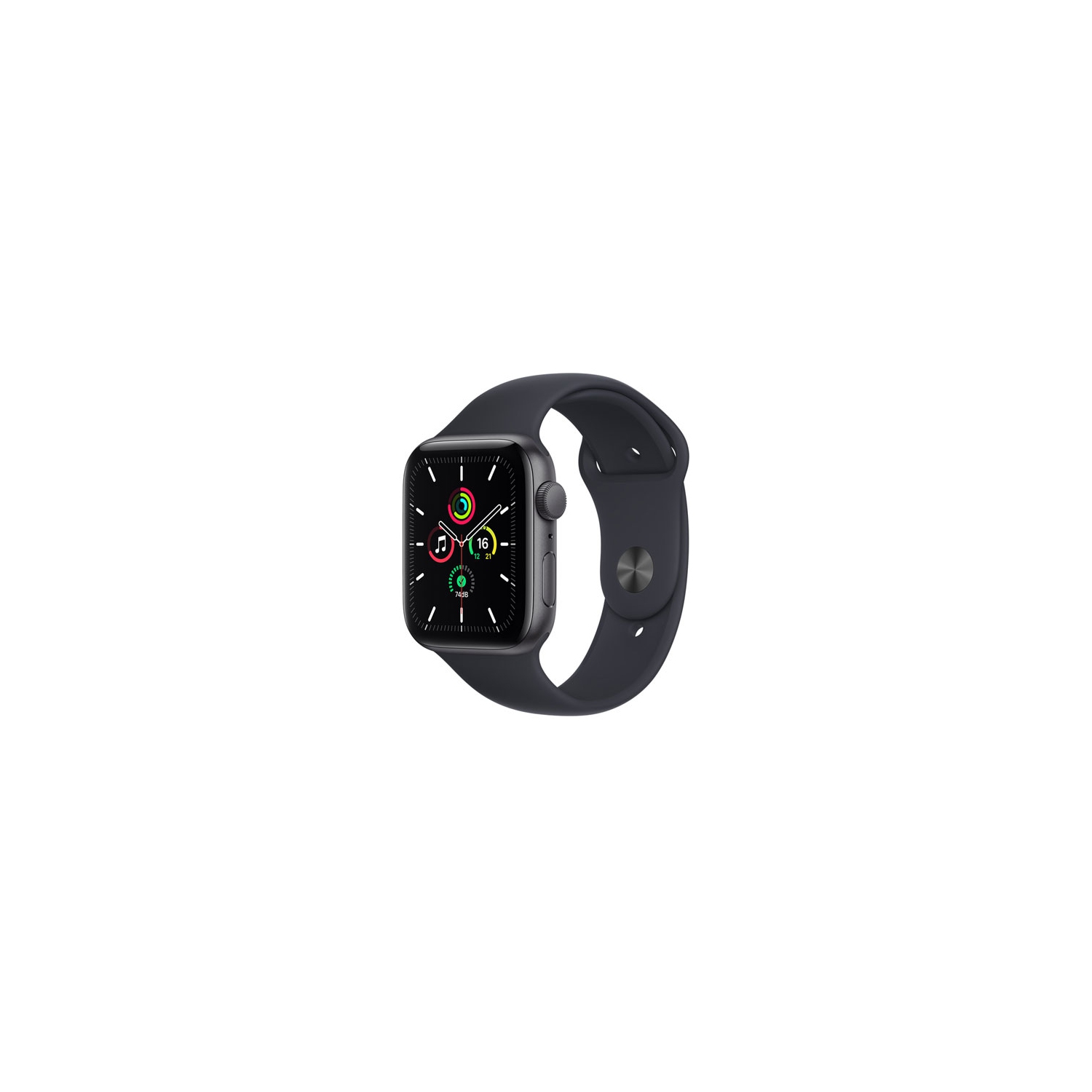 Refurbished (Good) - Apple Watch SE (GPS) 44mm Space Grey Aluminum Case with Midnight Sport Band (2021)