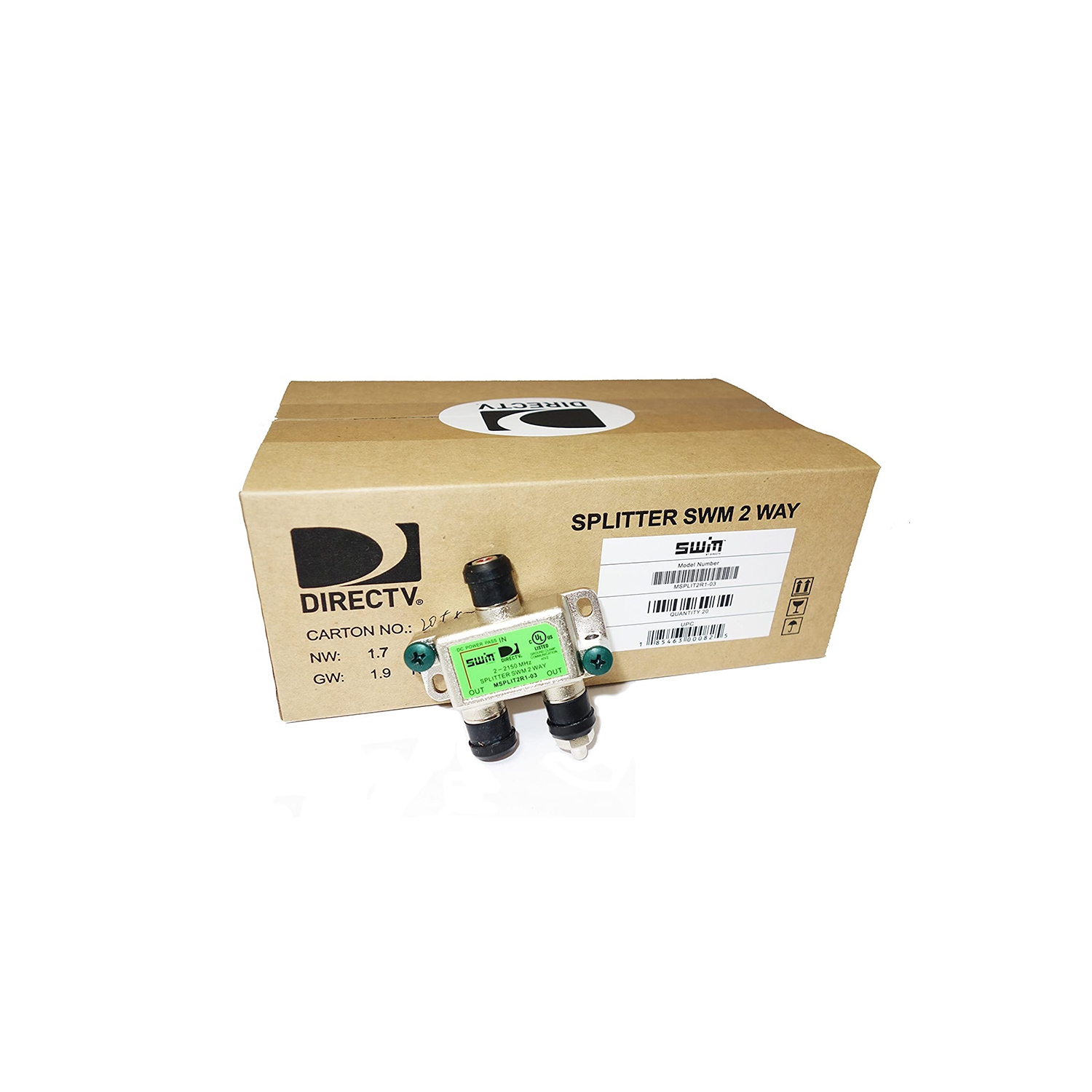 Directv SWM Approved 2-Way Wide Band Splitter