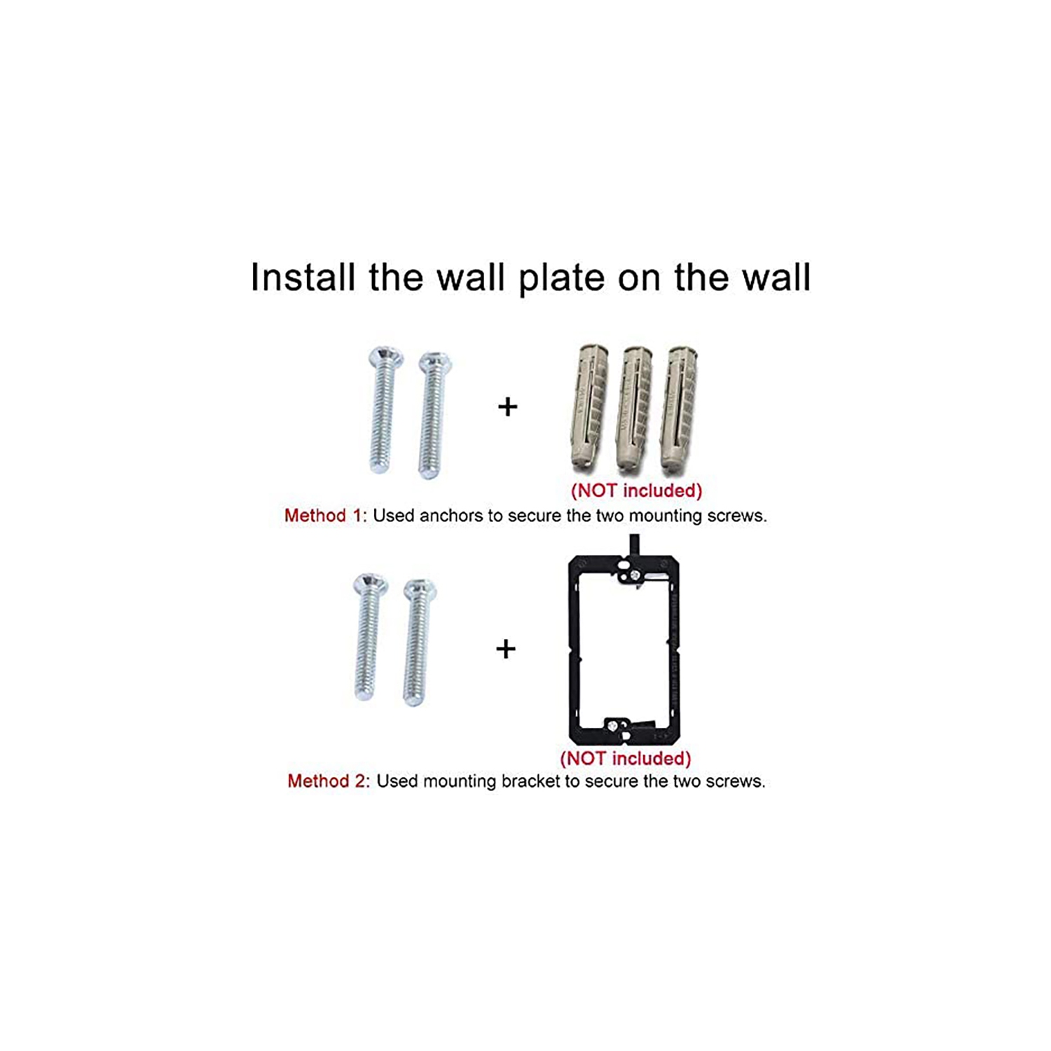 SatelliteSale Coaxial Duplex Wall Plate White Screws Included