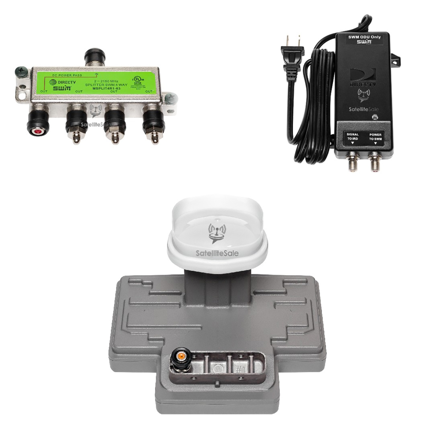 DirecTV swm sl3s lnb Kit With Power And Splitter