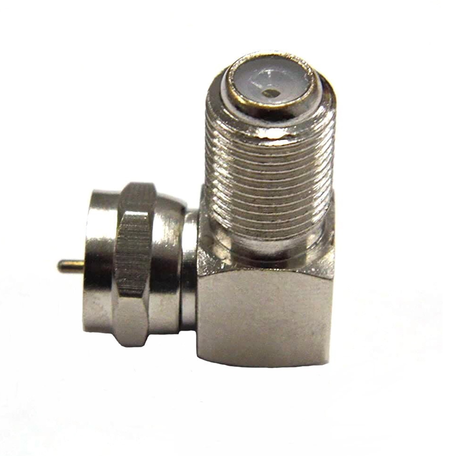 Adapter 90° Degree Right Angled F Female to F Male 75 Ohm