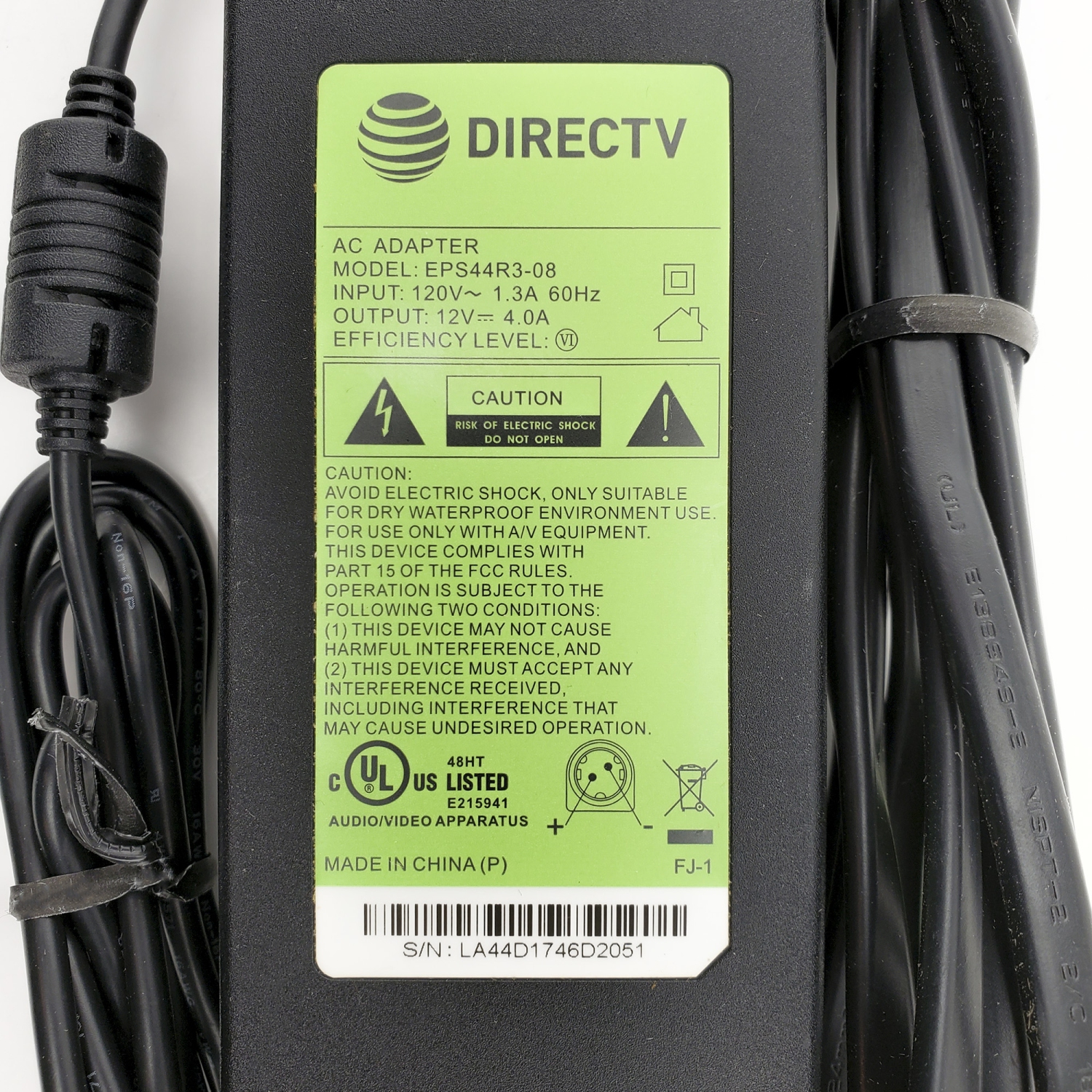 AT&T EPS44 Power Supply for HR44, HR54, H44, and Most Genie Receivers