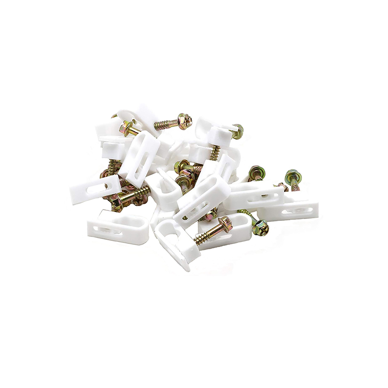 RG6 Flex Dual Coaxial Cable Clips White, Pack of 100