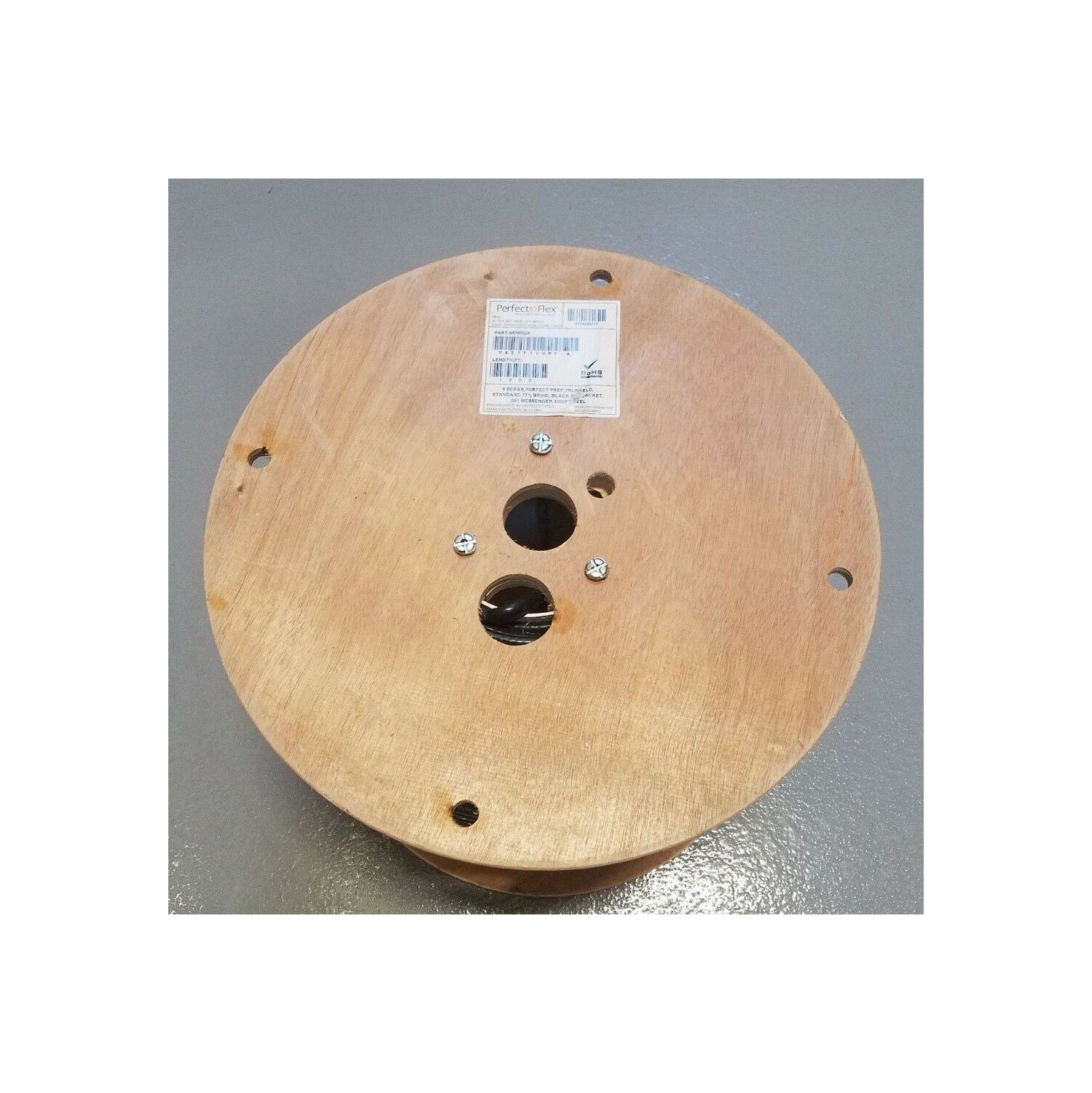 RG-6 1000' FT RG6 Coaxial Copper Clad Steel Cable Messenger Ground Wire 3 GHz Outdoor Antenna Aerial Digital Satellite Dish, Steel Suspension Drop