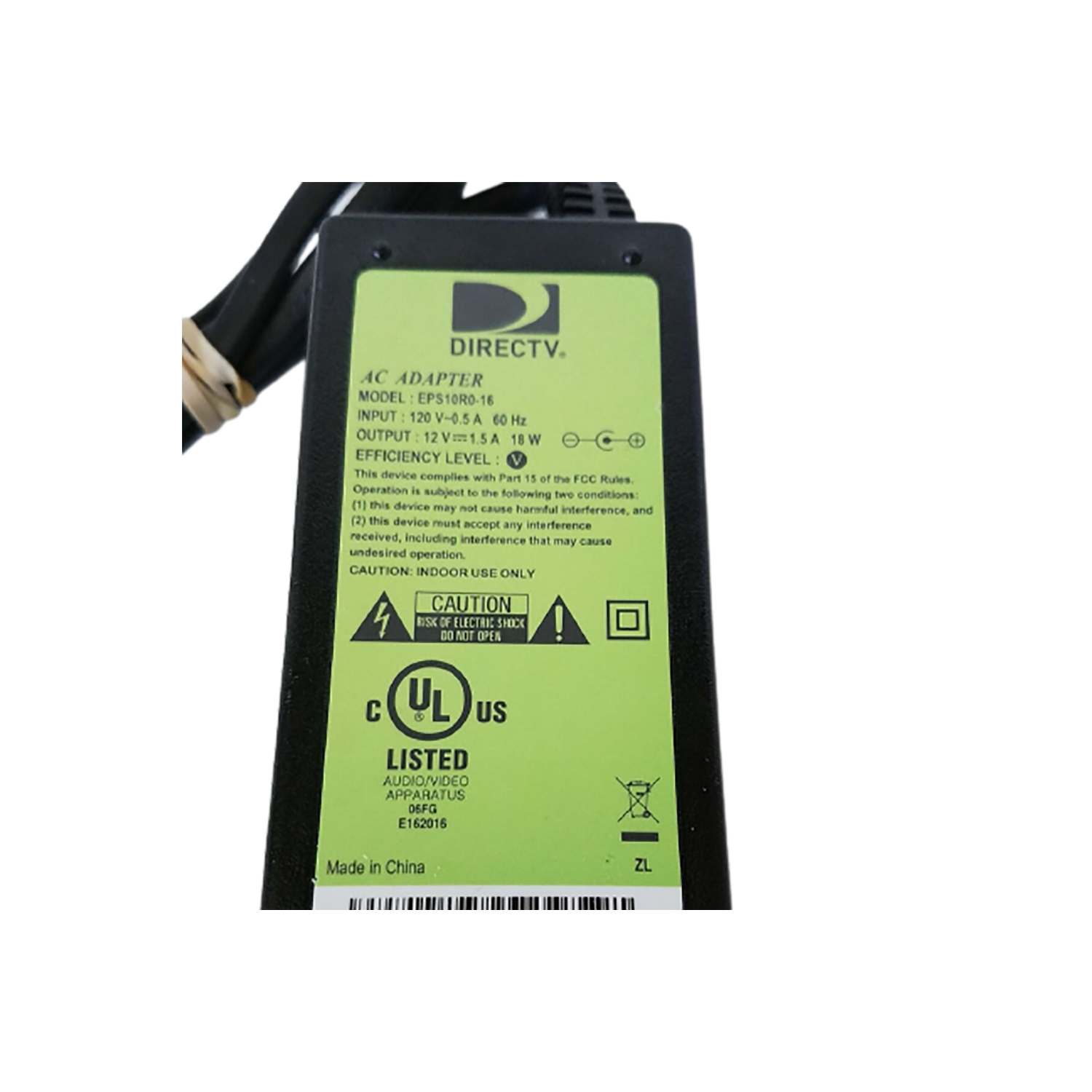 Genuine DirecTV AC Adapter Power Supply Charger 12v 1.5a 18w Model: eps10r0-16