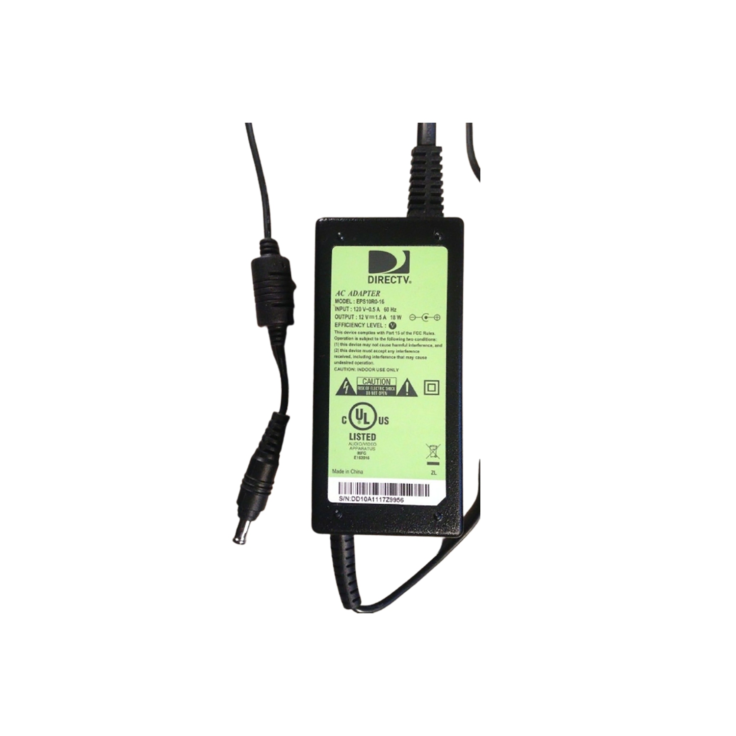 Genuine DirecTV AC Adapter Power Supply Charger 12v 1.5a 18w Model: eps10r0-16