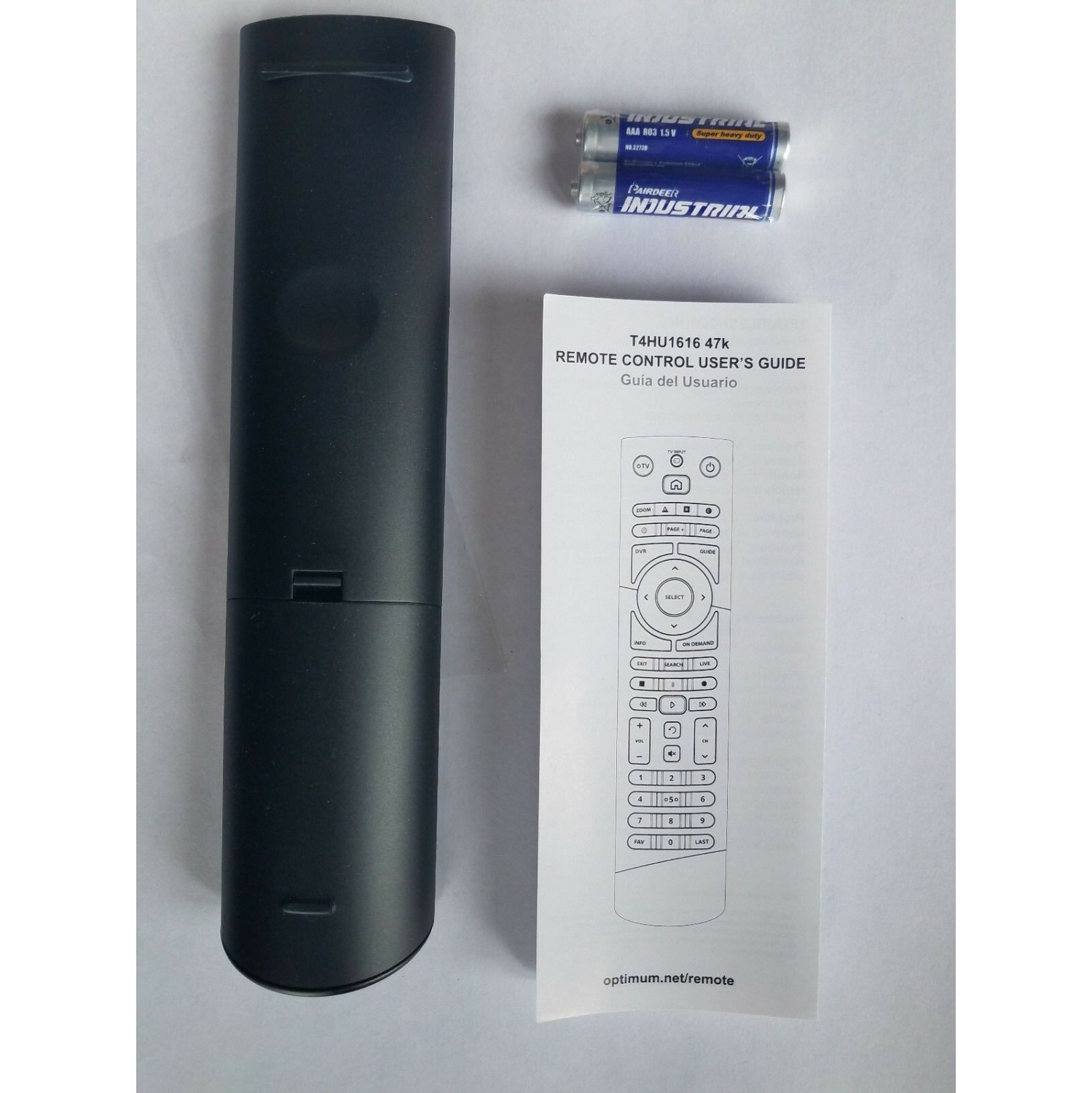 Optimum Cablevision Remote Control DVR W/ Batteries & Instructions