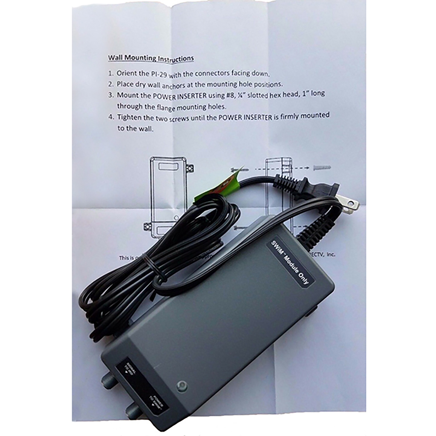 DirecTV DTV ATT SWM-PI 29V 1.5A Power Inserter For SWM8 SWM16 SWMPI PI29R1 PI-29