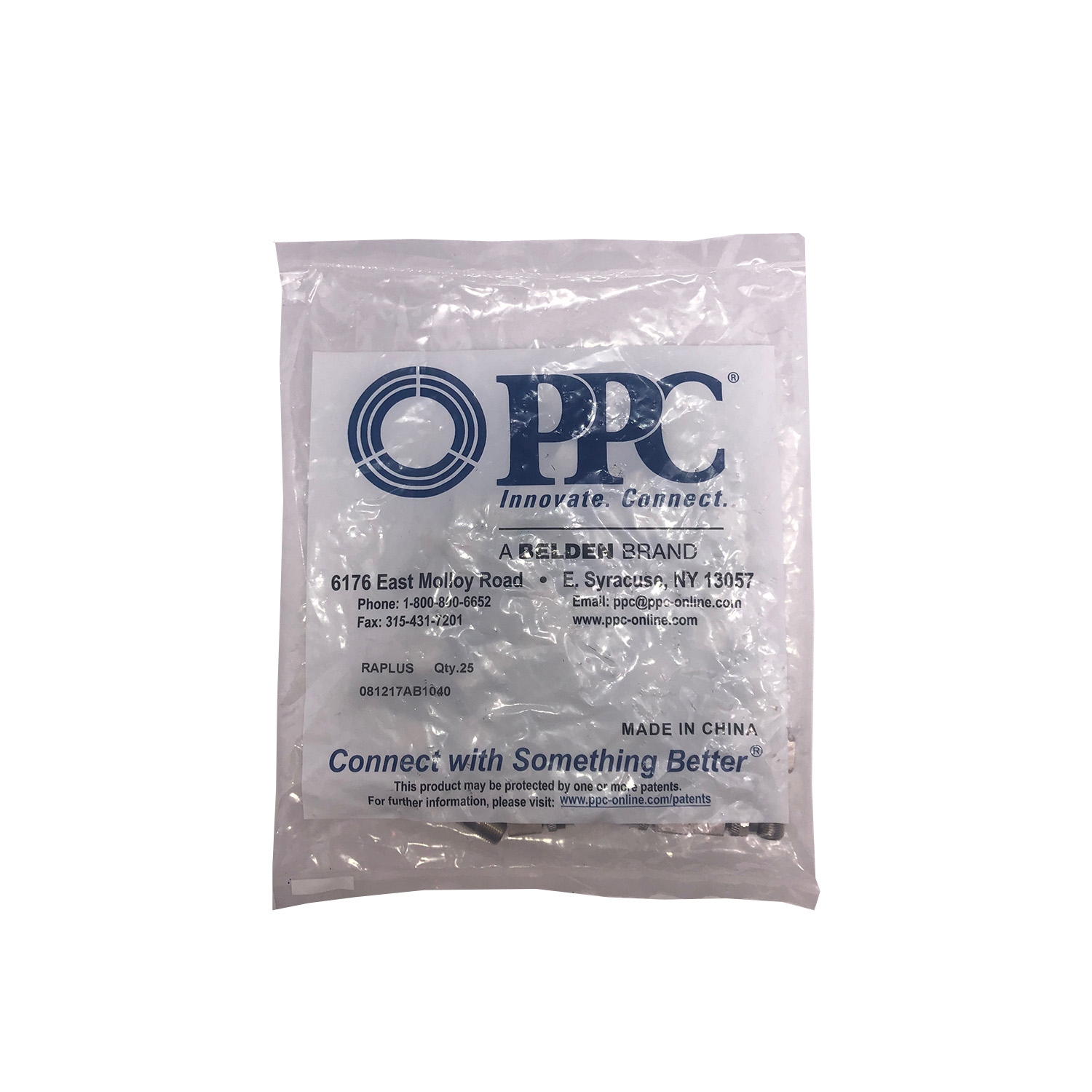 PPC Belden SignalTight® RaPLUS Right Angle Adapter for coax cables - Bag of 25