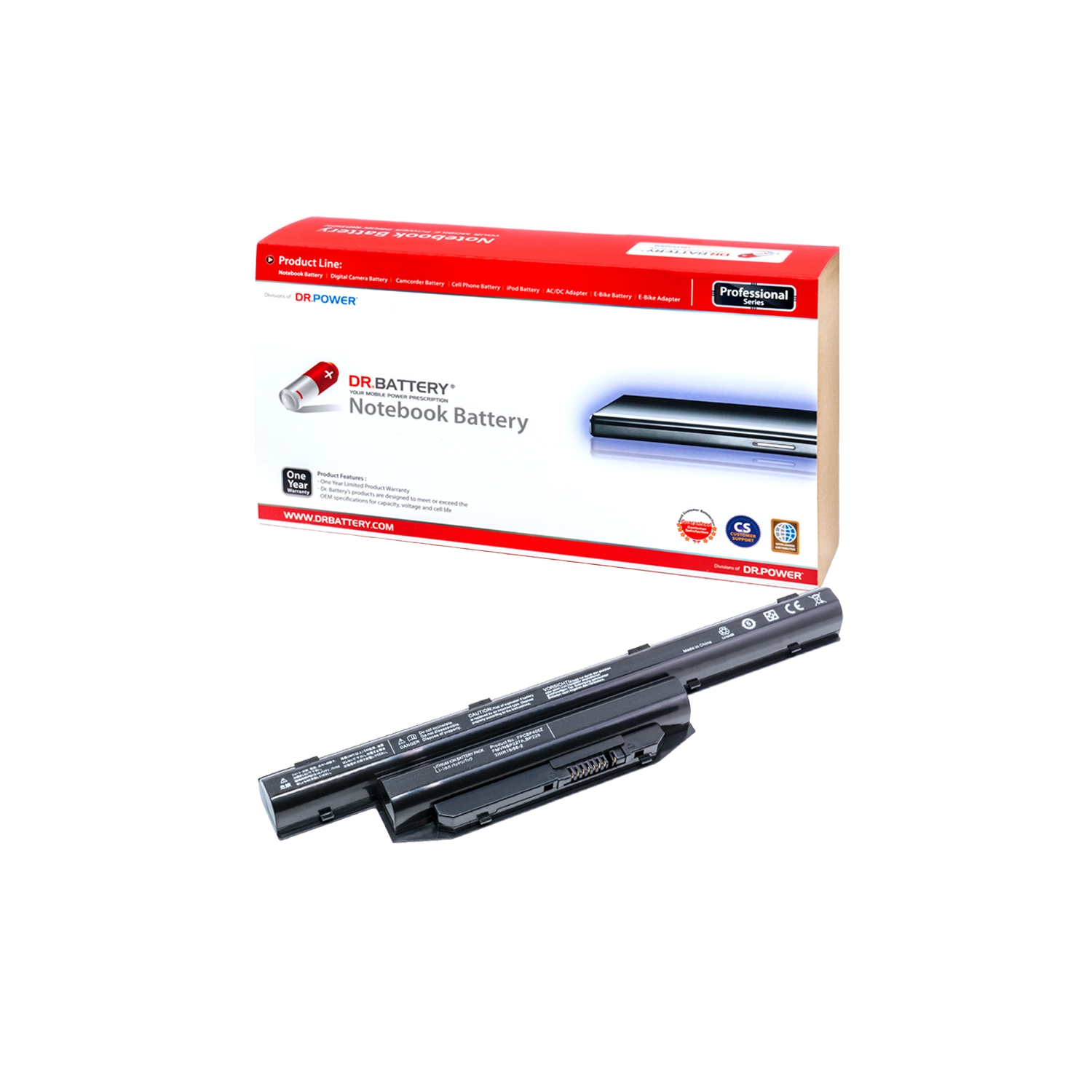 DR. BATTERIE - Remplacement pour Fujitsu LifeBook E753 / E754 / E756 / S904 / A514 / FPCBP449 / 3INR19 / 66-2 / BPS229 / BPS231 [10.8V / 4400mAh /