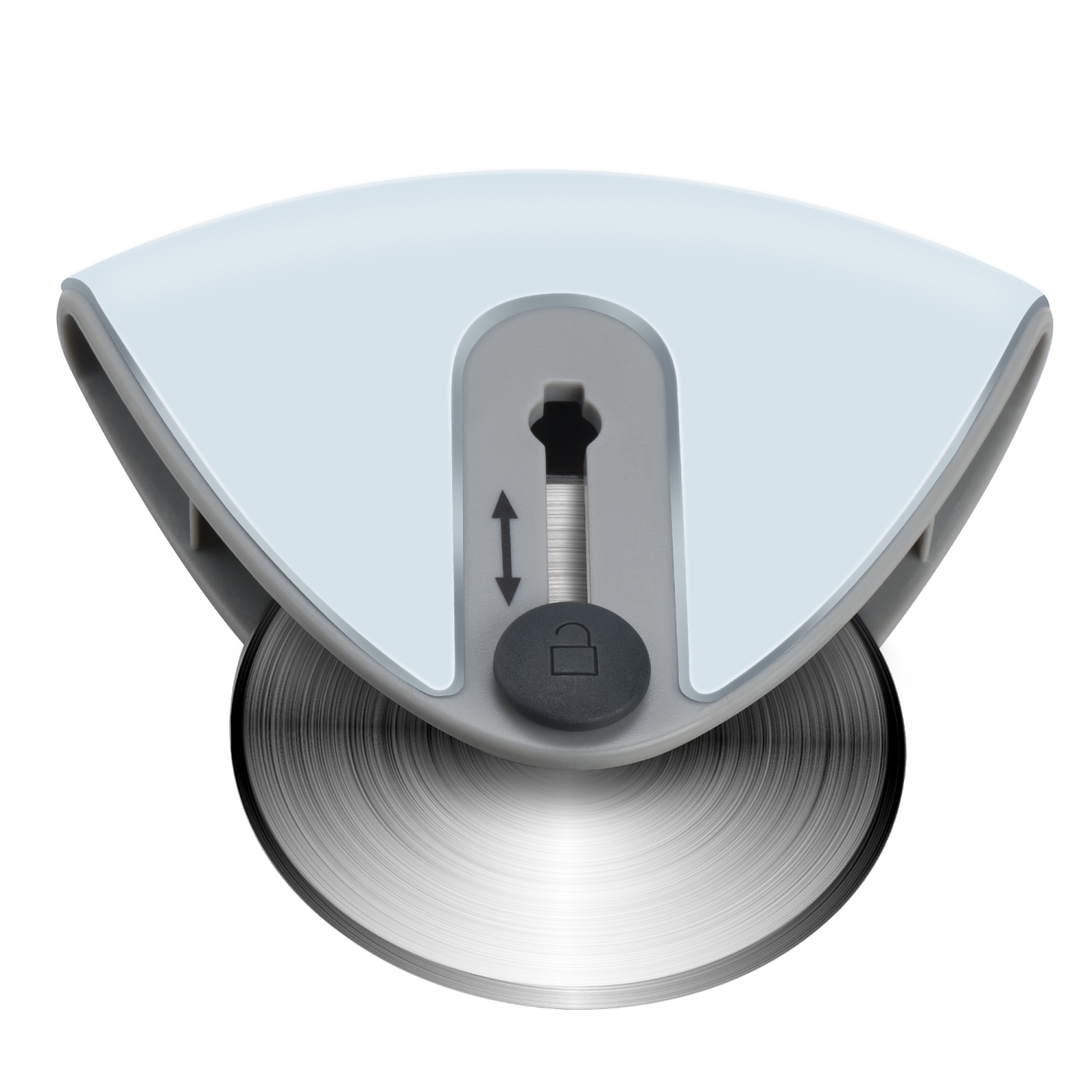 Mini couteau à pizza rétractable de 4.3 po avec verrou en bleu