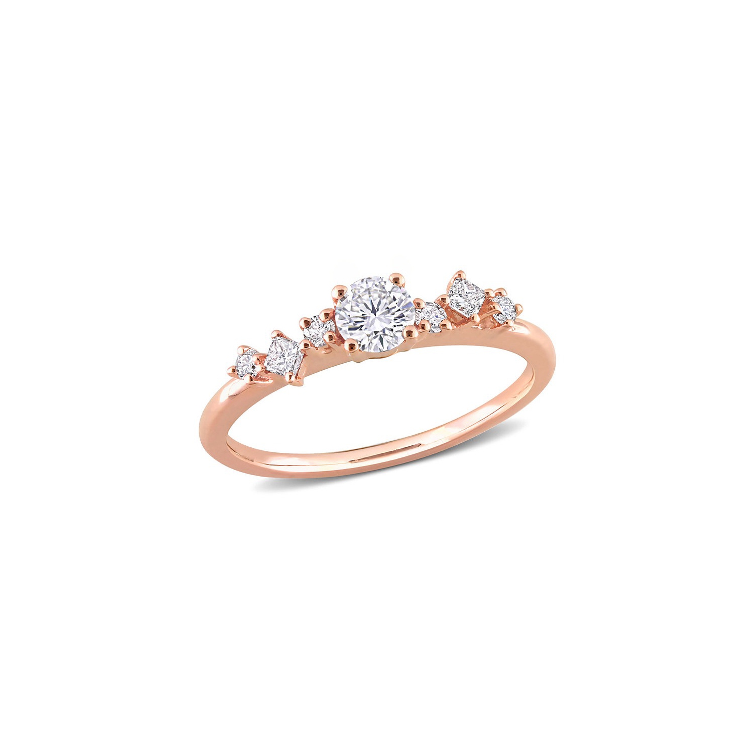 1/2 Carat Diamond Ring in 14K Rose Pink Gold