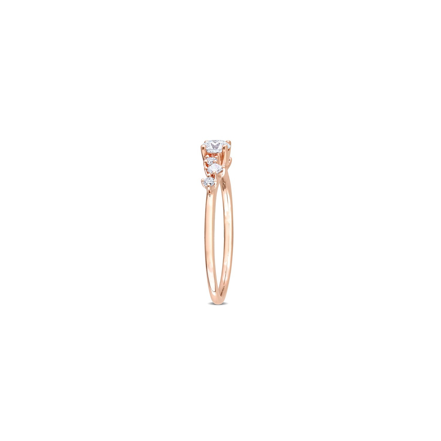 1/2 Carat Diamond Ring in 14K Rose Pink Gold