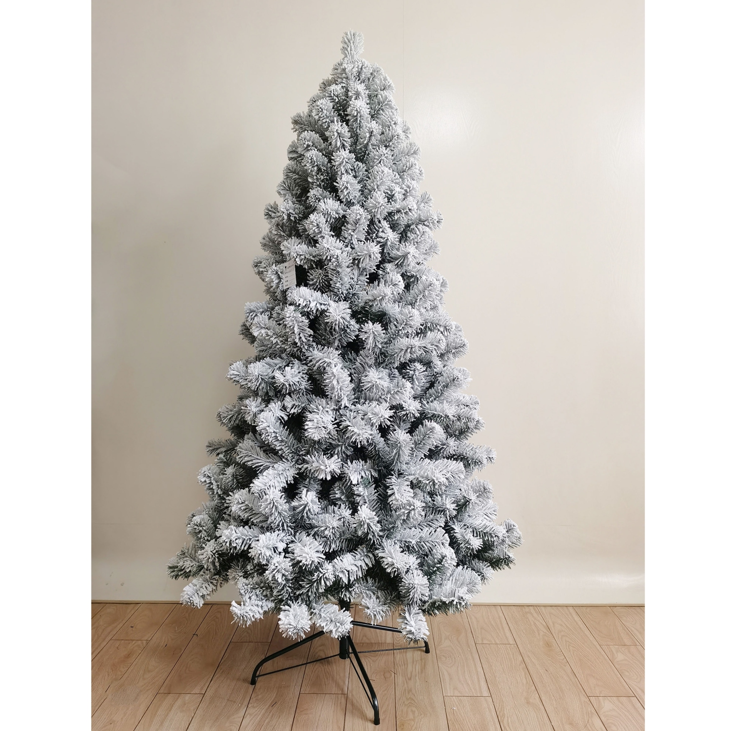 ALEKO CTS7FT01 Premium Artificial Snow Flocked Fir Holiday Christmas Tree - 7 Foot