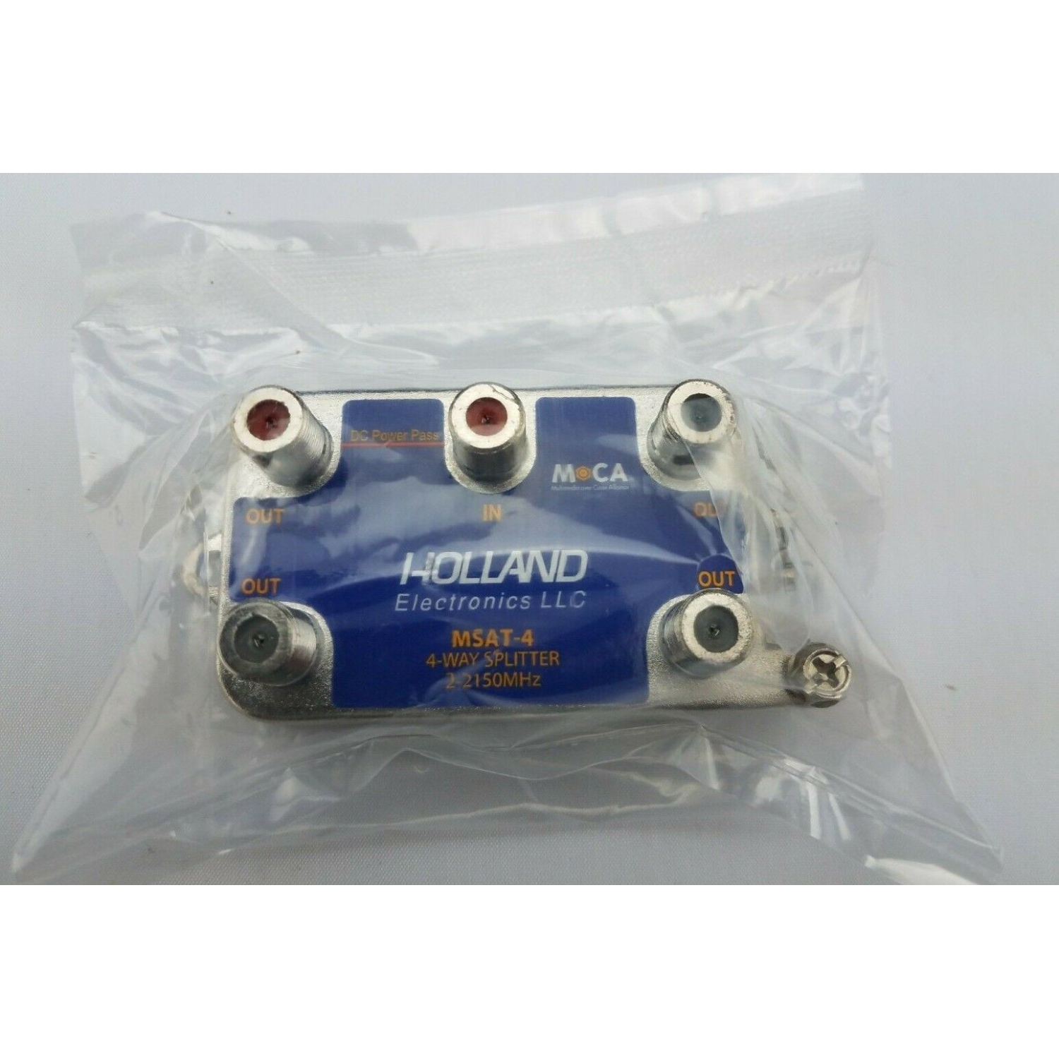 Holland Electronics MSAT-4 MoCA 4-Way Splitter DIRECTV Approved - NEW MDU