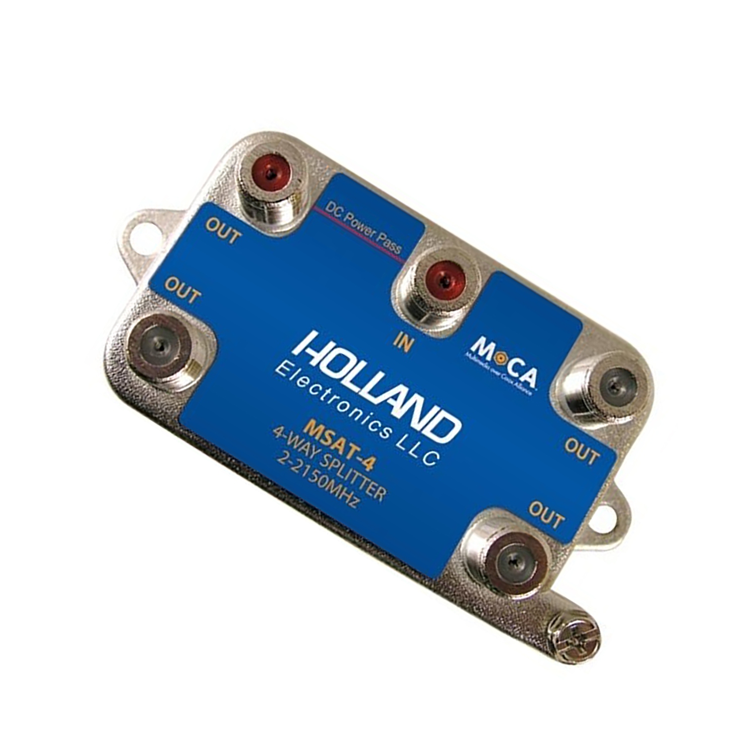 Holland Electronics MSAT-4 MoCA 4-Way Splitter DIRECTV Approved - NEW MDU