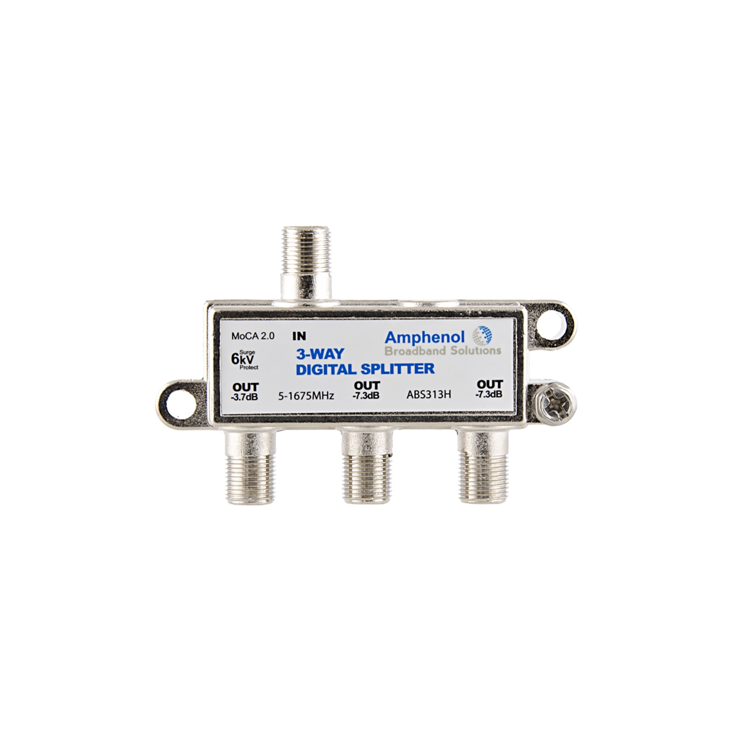 Amphenol 3-Way Digital Coaxial Splitter MoCA 2.5 ABS313H