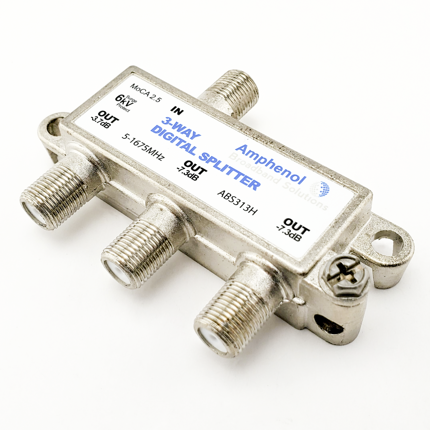 Amphenol 3-Way Digital Coaxial Splitter MoCA 2.5 ABS313H