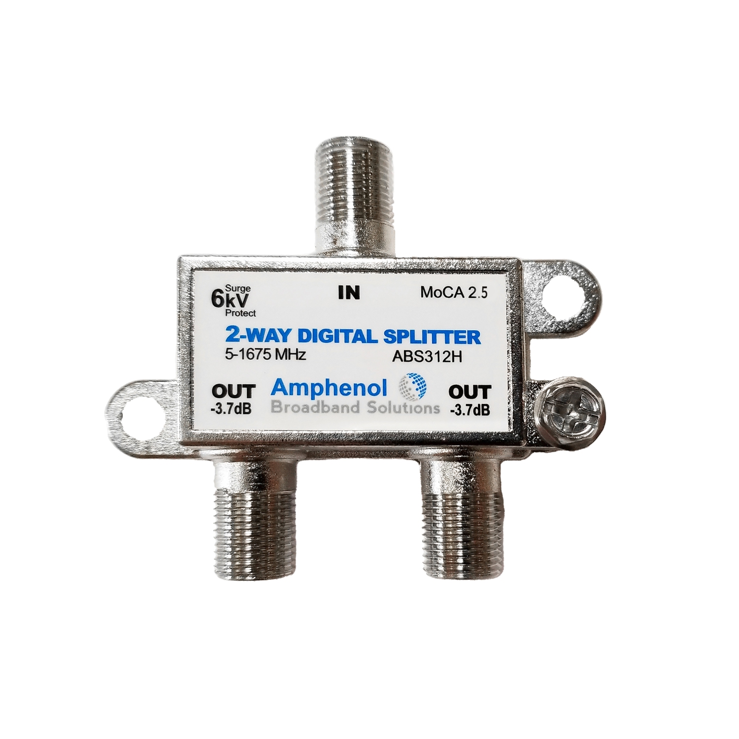 Amphenol 2-Way Digital Coaxial Splitter MoCA 2.5 ABS312H