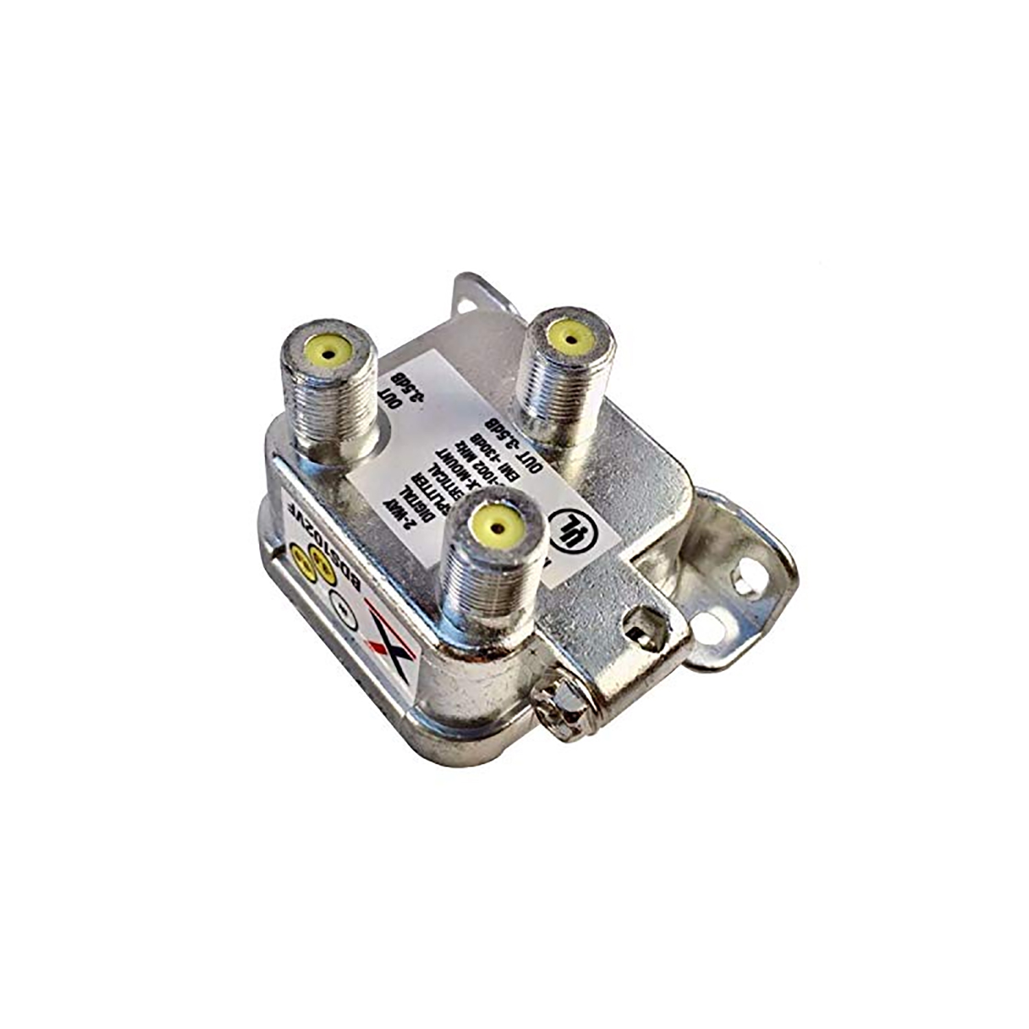 Extreme Broadband BDS102VF 2-Way Digital Splitter - Vertical Flex-Mount True Flex RG6 Coaxial Splitter