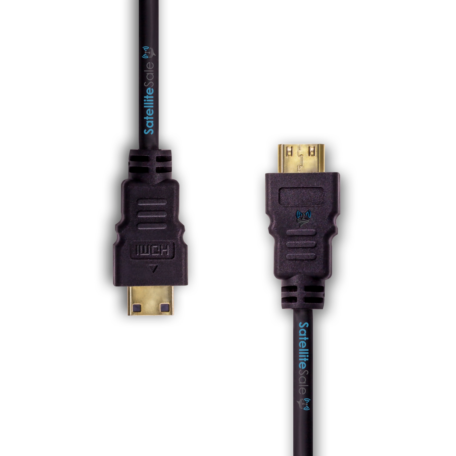 SatelliteSale Digital 1.4 Mini HDMI To HDMI Cable Universal Wire 4K/30Hz 10.2Gbps PVC 2160p Black Cord