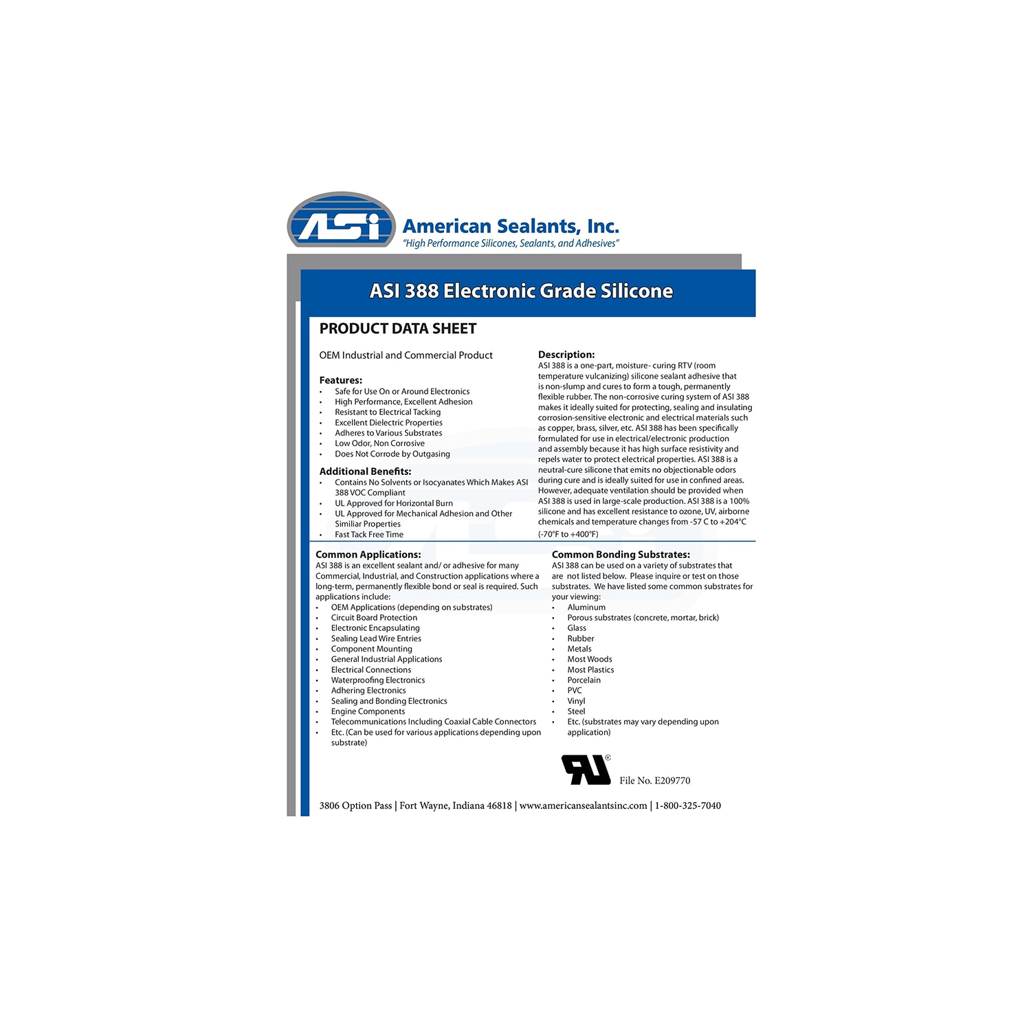 ASI 388 Electronic Grade Silicone