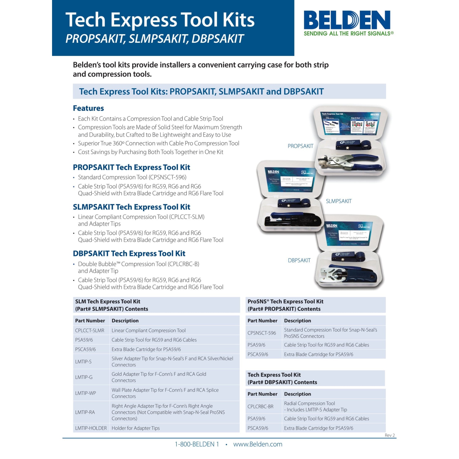 Belden Tech Express Tool Kit PROPSAKIT Snap-n-Seal