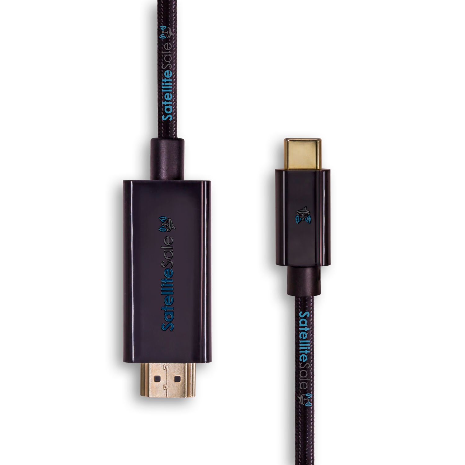 SatelliteSale Digital USB Type C to HDMI Universal Cable Adapter 4K/30Hz Nylon Wire Universal Wire 2160p Black Cord