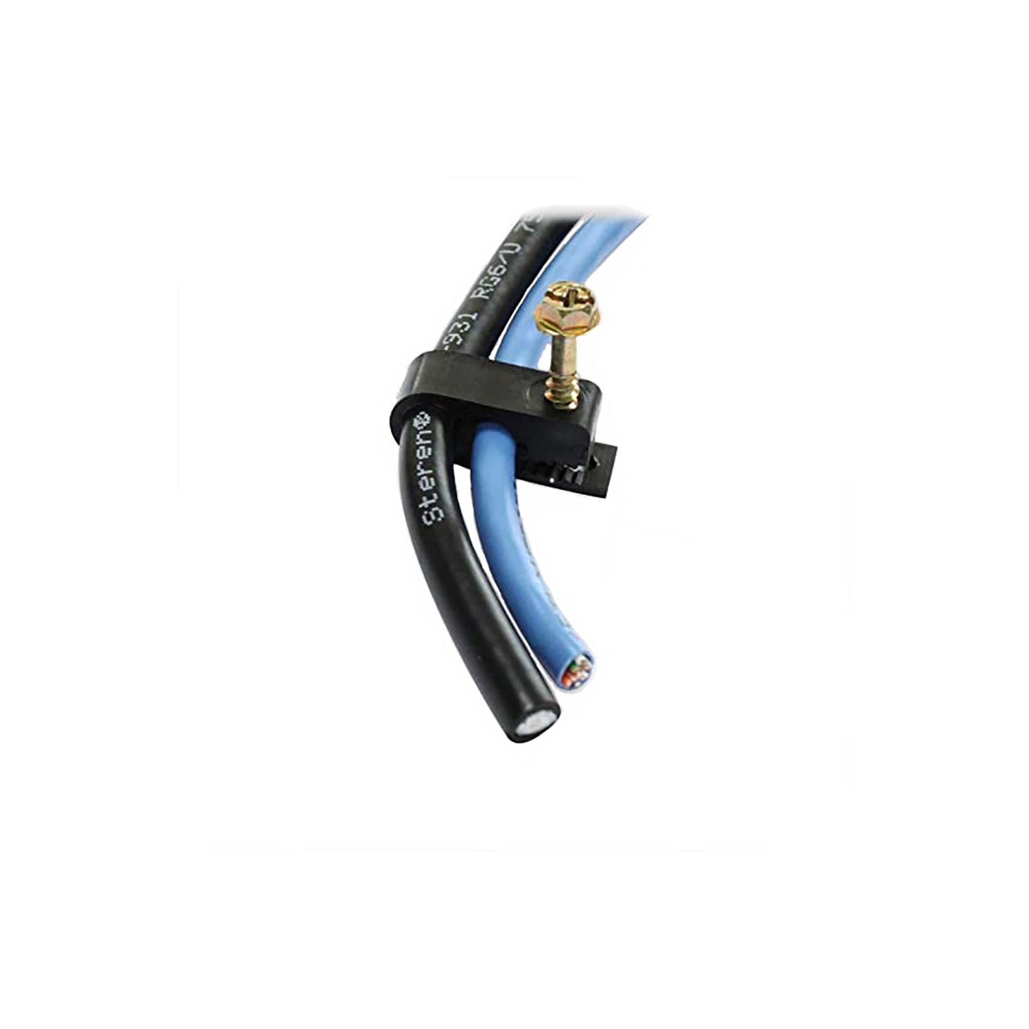 SatelliteSale Grip Clip Dual Cable Clips - Black 100 Count