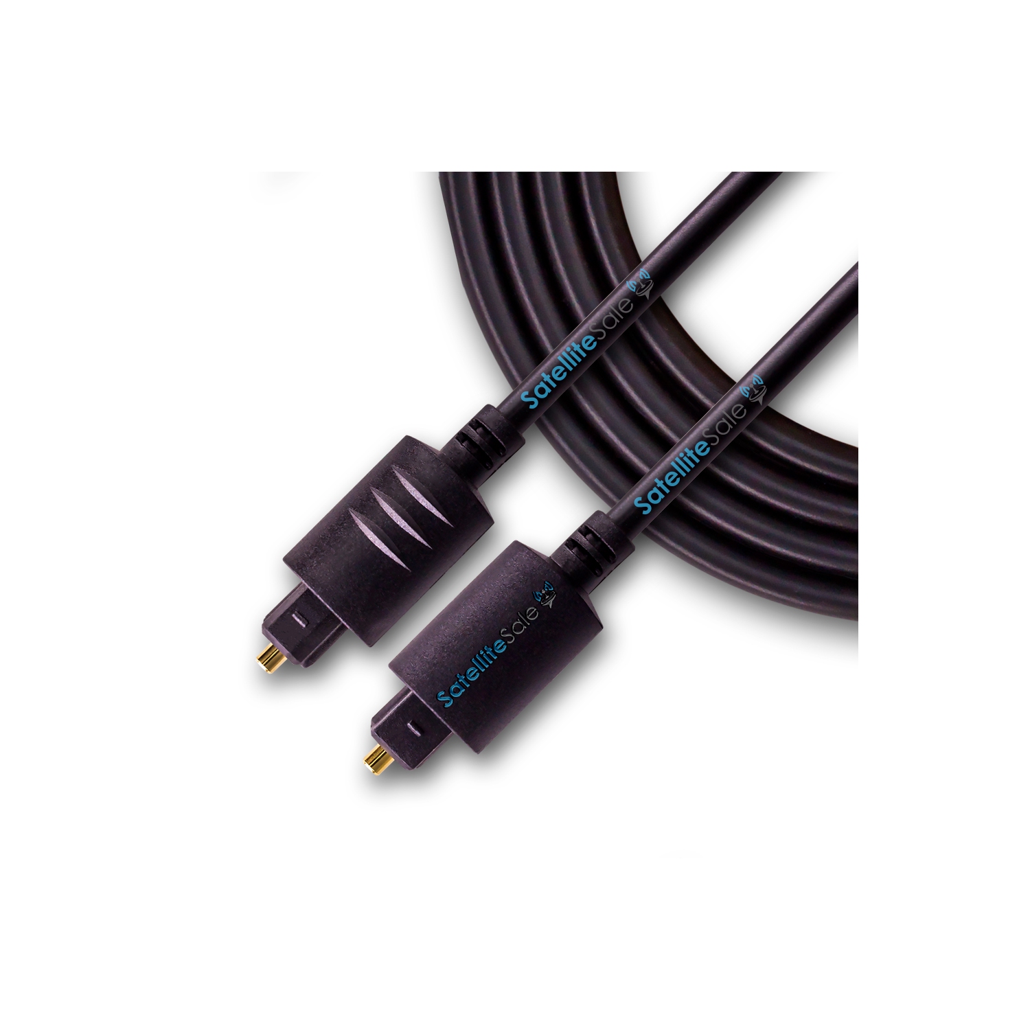 SatelliteSale Digital Toslink SPDIF Audio Optical Fiber Cable Universal Wire PVC Black Cord