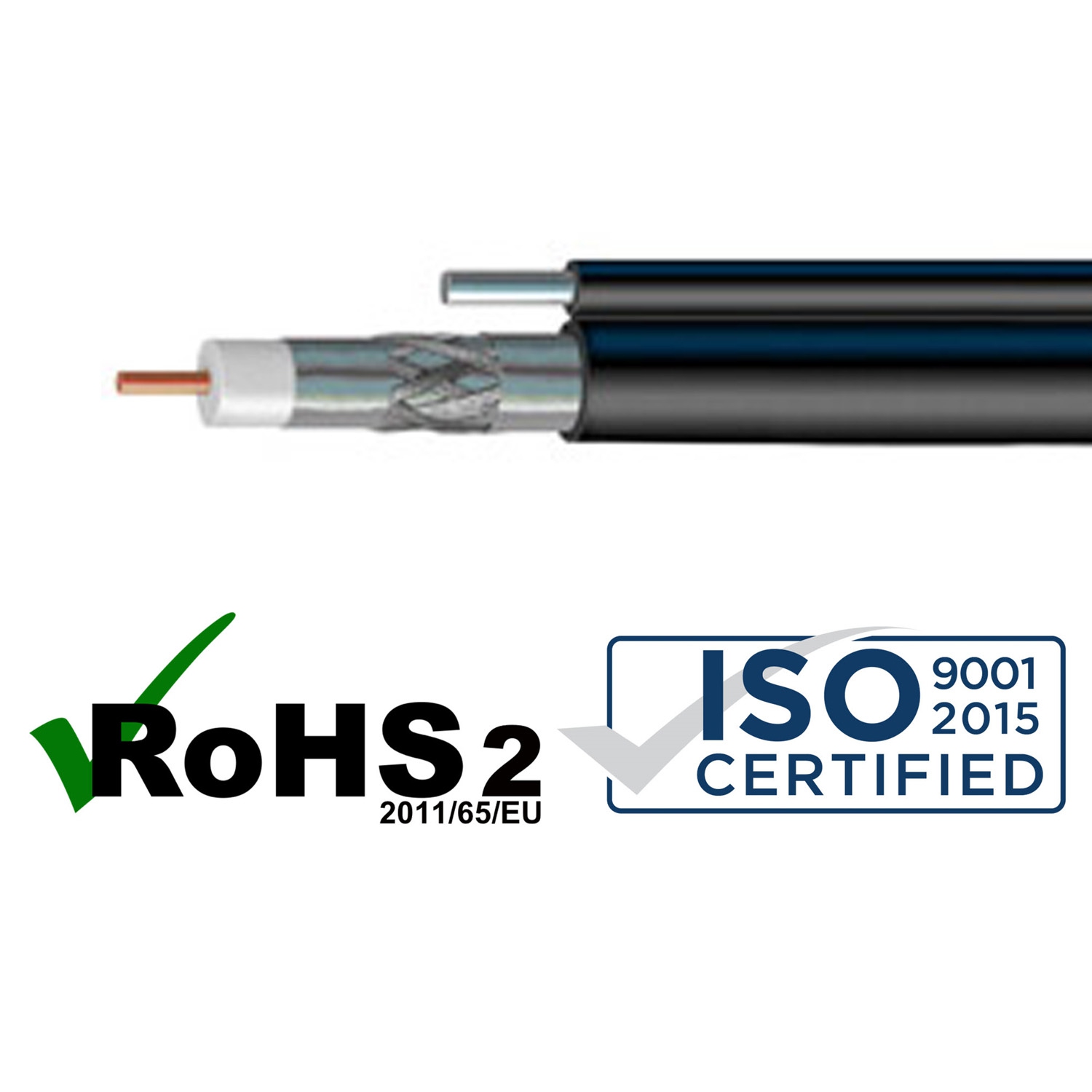 1000' FT Reel RG6 COMMSCOPE F677TSVM XP Plus Black Coaxial Communications Cable