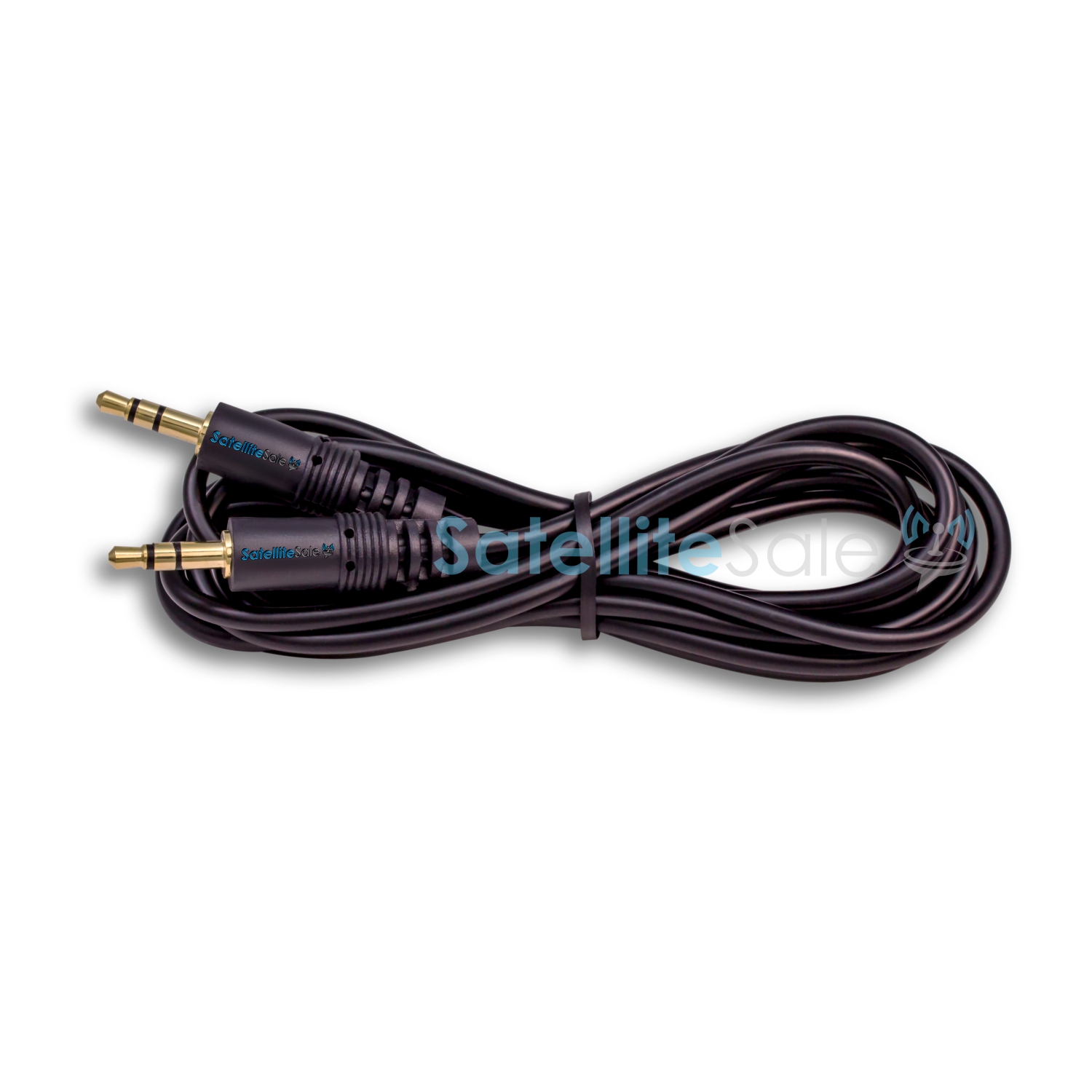 SatelliteSale Auxiliary 3.5mm Audio Jack Male to Male Digital Stereo Aux Cable Universal Wire PVC Black Cord