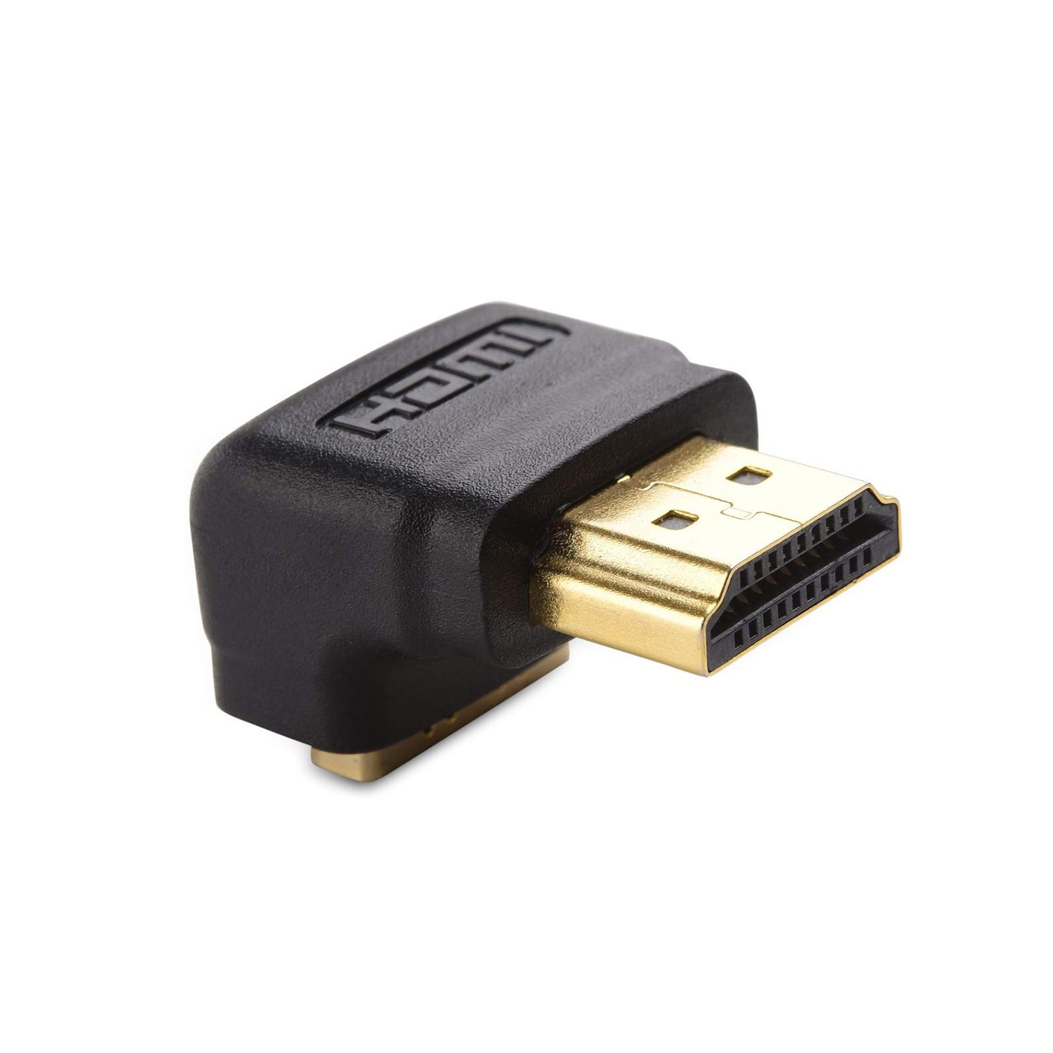 SatelliteSale Digital HDMI Male to Female Right Angle 4K HDR PVC Black Adapter 270 degree