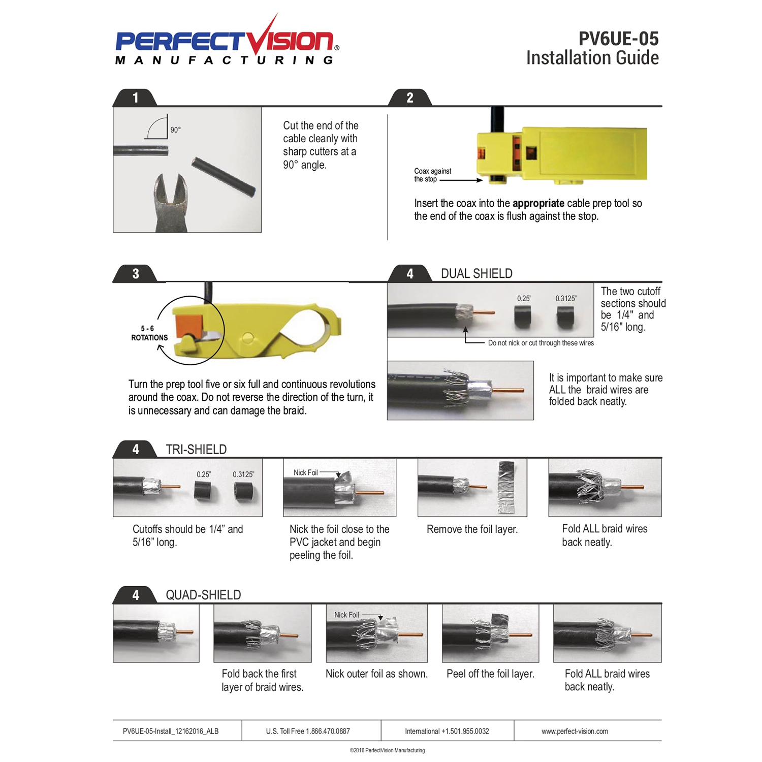 Lot of 1000 Ridgeloc 360 Universal F-Type Compression Connectors RG6