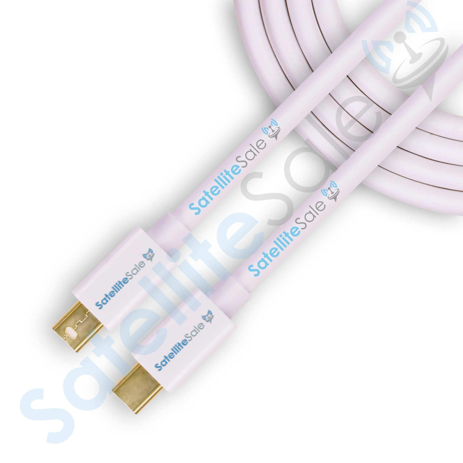 SatelliteSale Mini DisplayPort to Mini DisplayPort DP Cable Male to Male 4K/30Hz 8.64Gbps Universal Wire PVC White Cord 6 feet