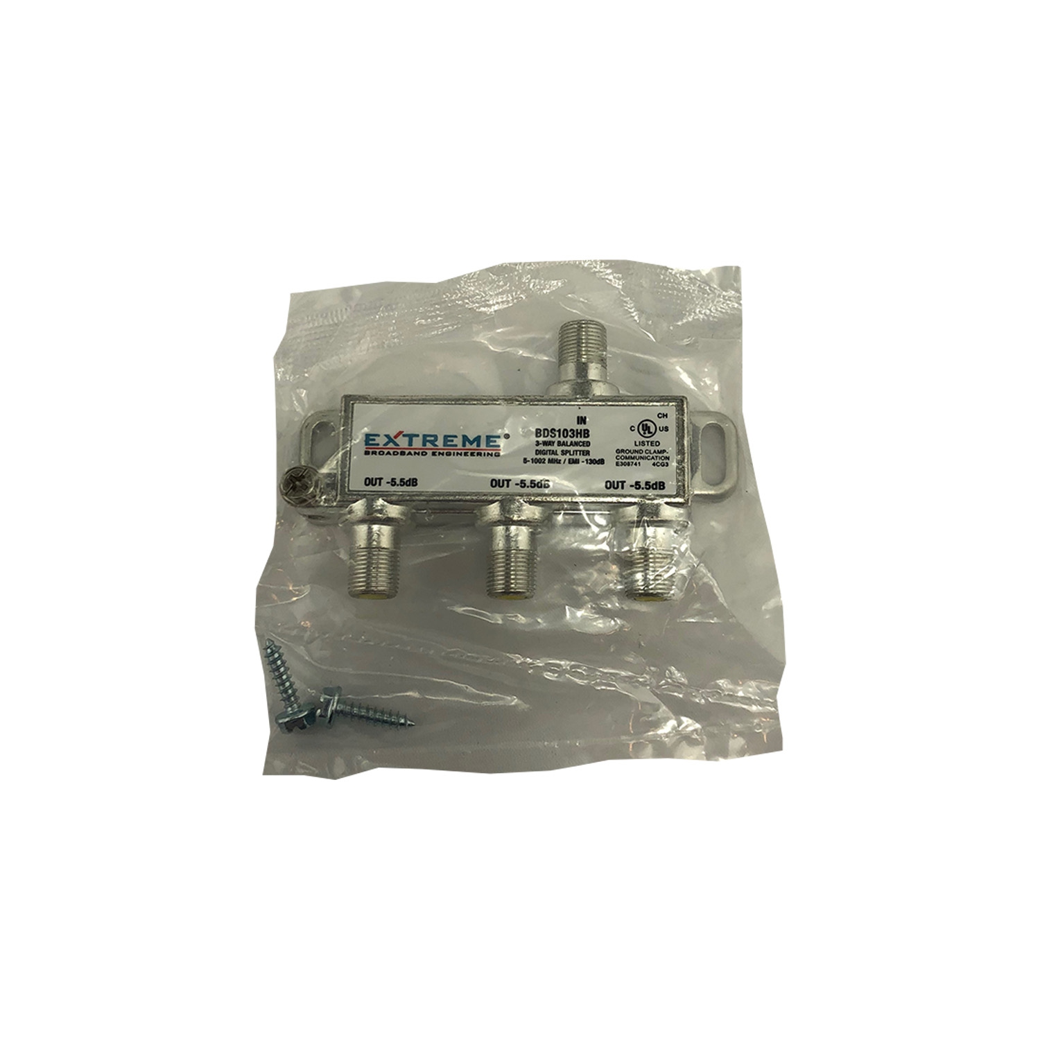 Extreme 3-Way Balanced HD Digital High Performance Coax Cable Splitter BDS103HB